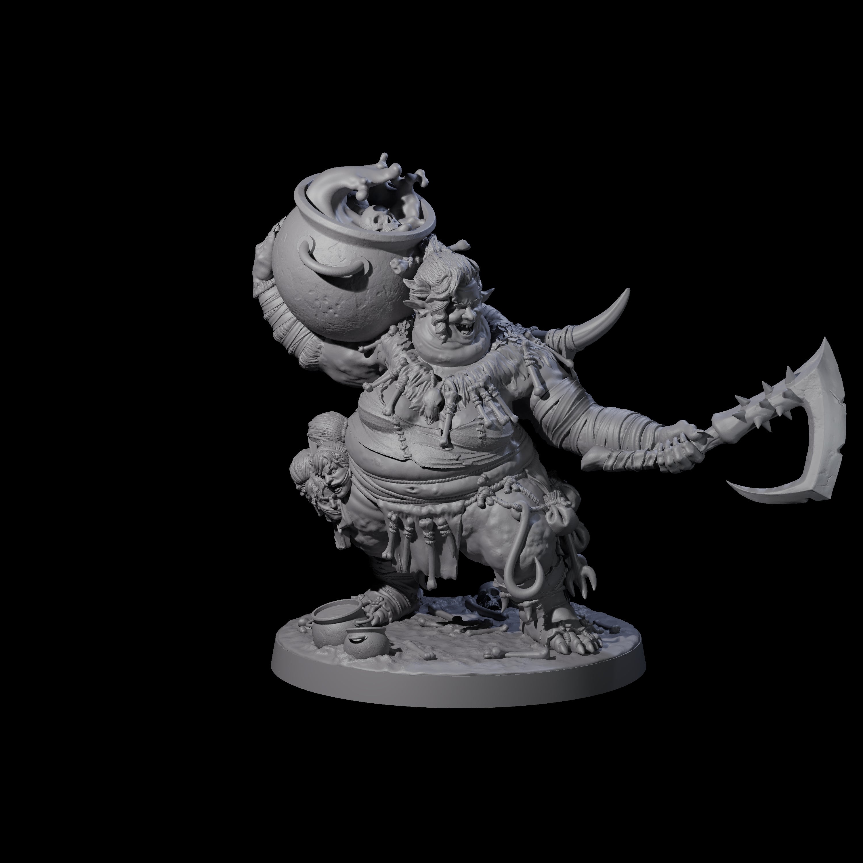 Mother of Butchers Ogre Miniature for Dungeons and Dragons, Pathfinder or other TTRPGs