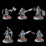 Mountain Dwarf Army - Six Minis Miniature for Dungeons and Dragons, Pathfinder or other TTRPGs