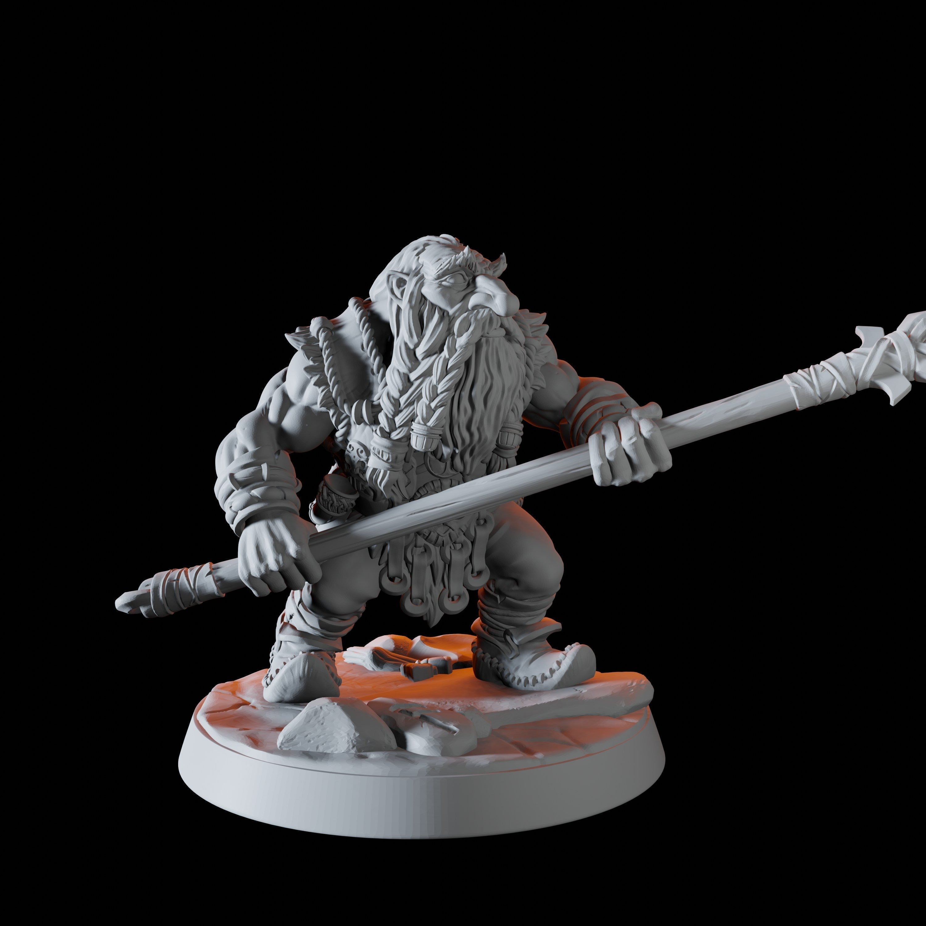 Mountain Dwarf Miniature B for Dungeons and Dragons - Myth Forged