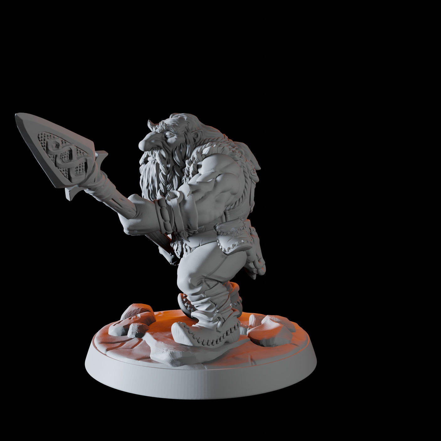 Mountain Dwarf B Miniature for Dungeons and Dragons, Pathfinder or other TTRPGs