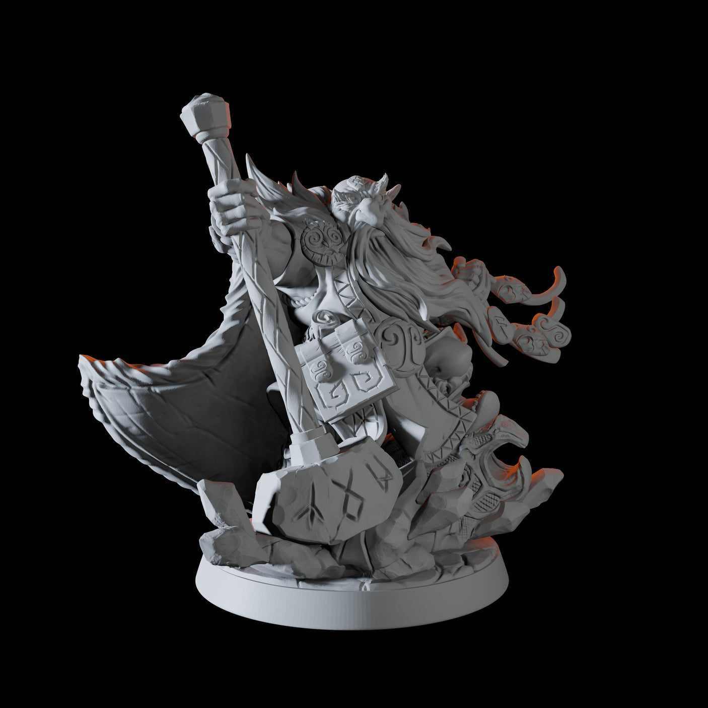 Mountain Dwarf Elder Warrior Miniature for Dungeons and Dragons, Pathfinder or other TTRPGs