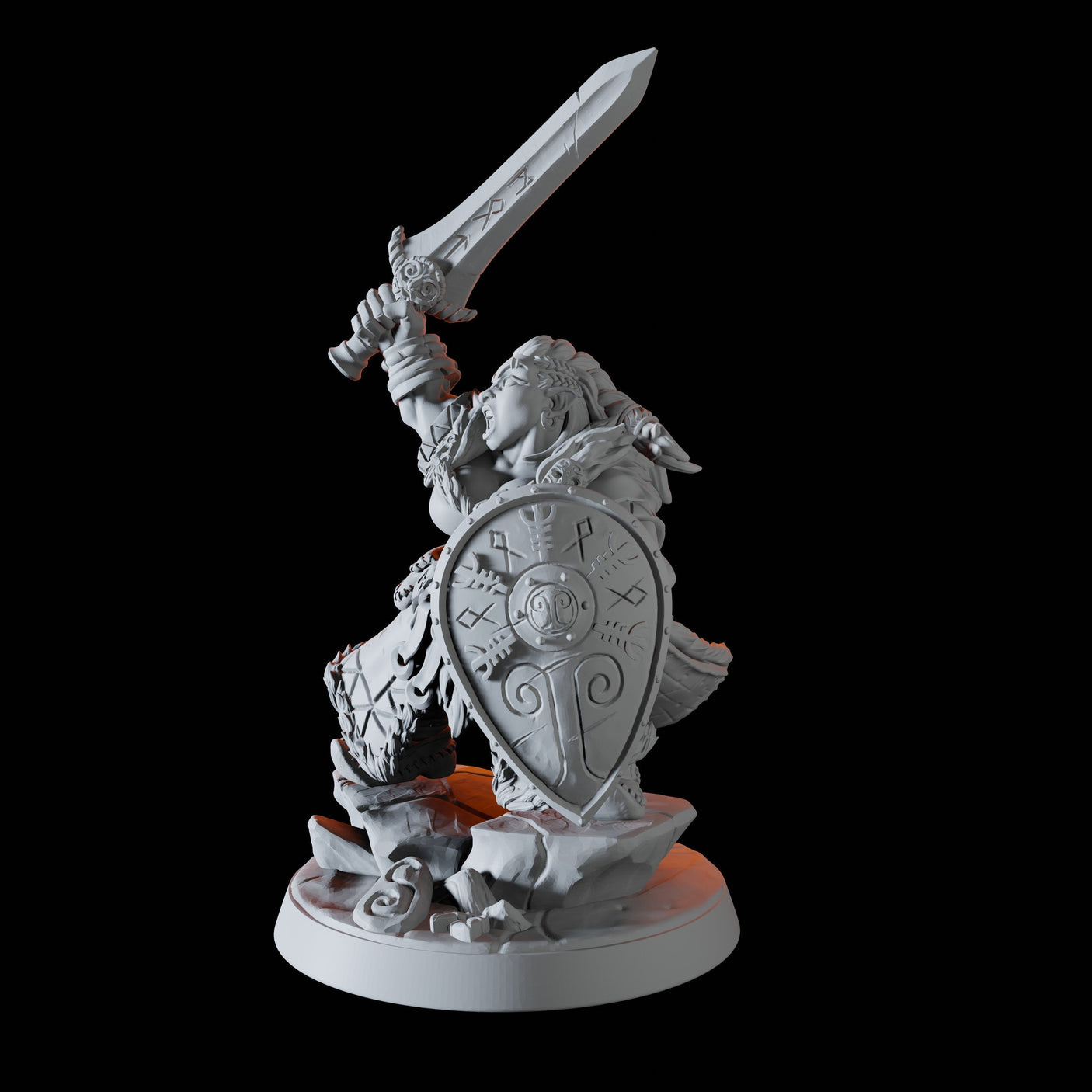 Mountain Dwarf Queen Miniature for Dungeons and Dragons, Pathfinder or other TTRPGs