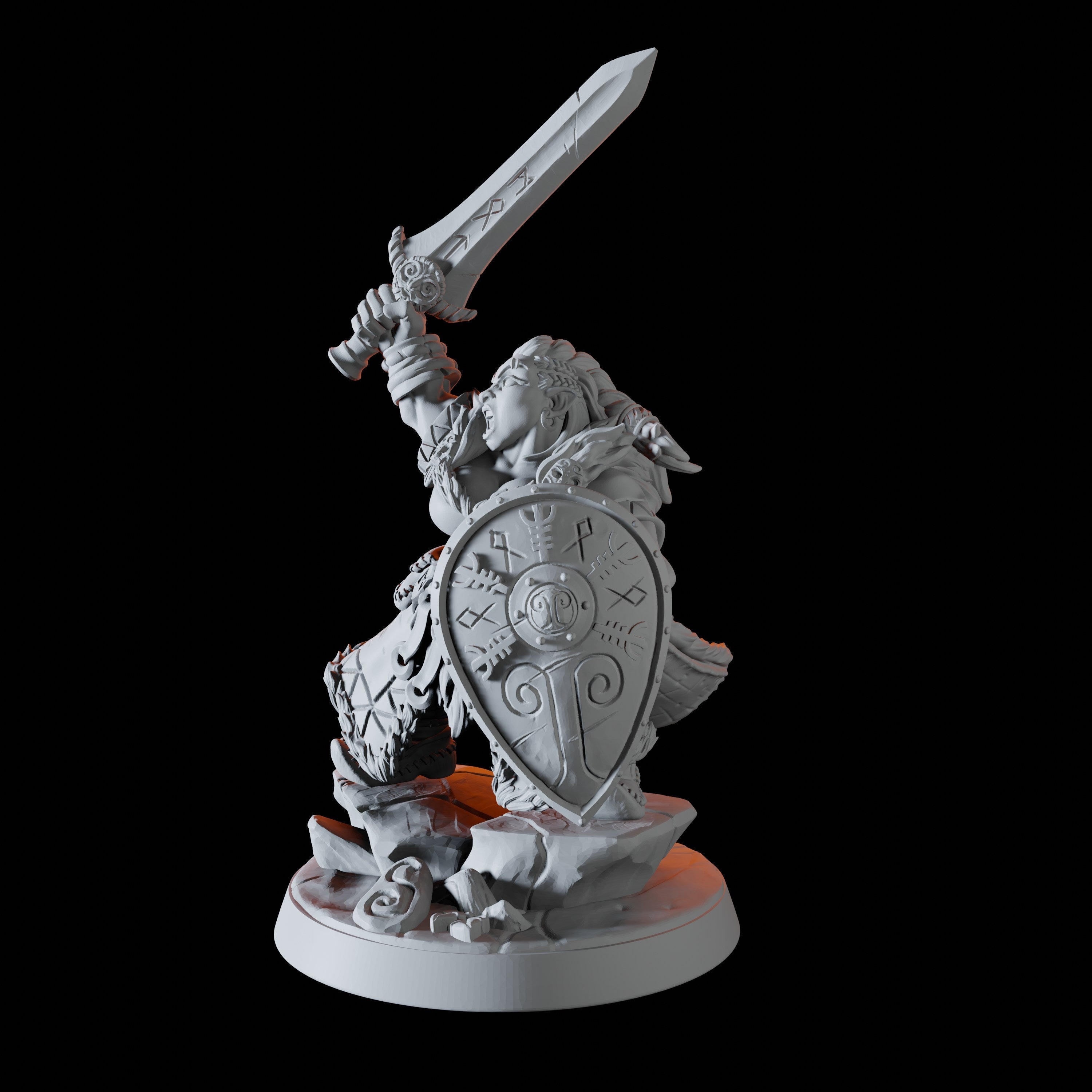 Mountain Dwarf Queen Miniature for Dungeons and Dragons - Myth Forged