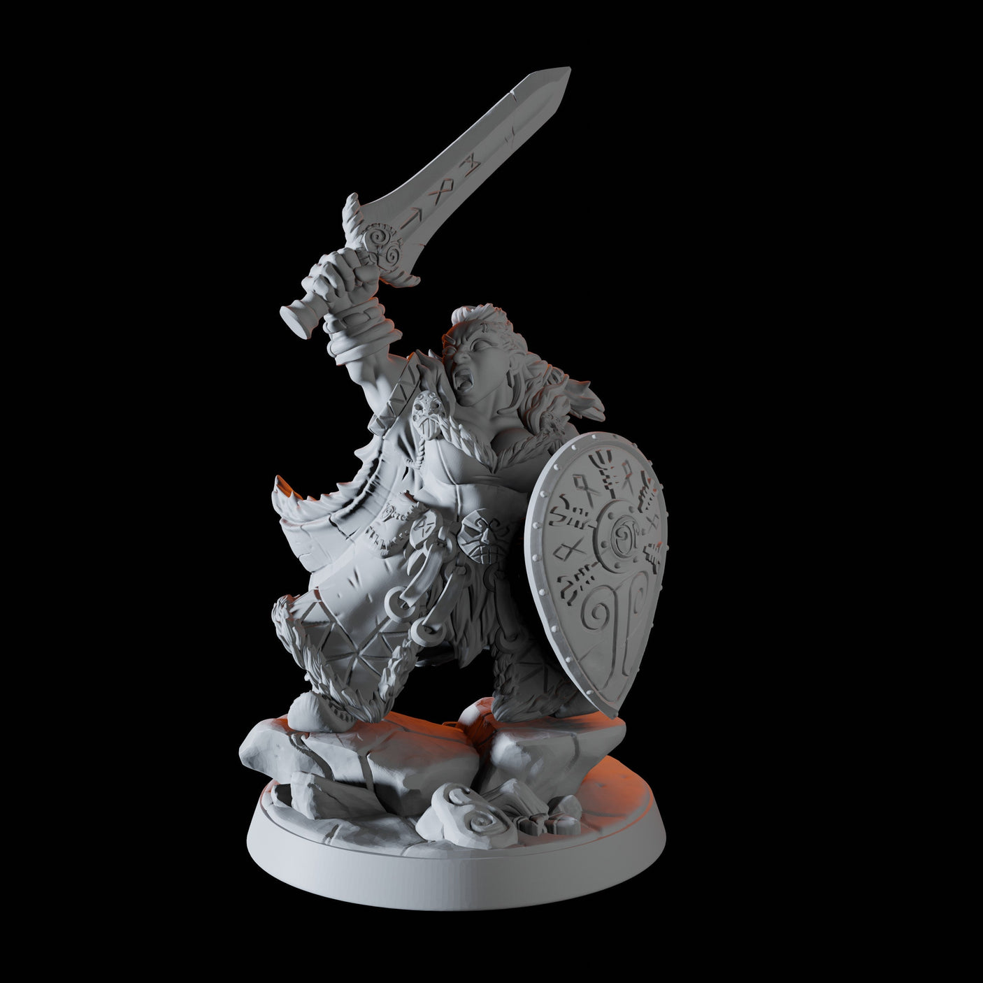 Mountain Dwarf Queen Miniature for Dungeons and Dragons, Pathfinder or other TTRPGs