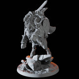 Mountain Dwarf Queen on Giant Ram Miniature for Dungeons and Dragons, Pathfinder or other TTRPGs