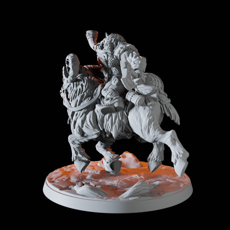 Mountain Dwarf on Giant Ram A Miniature for Dungeons and Dragons, Pathfinder or other TTRPGs
