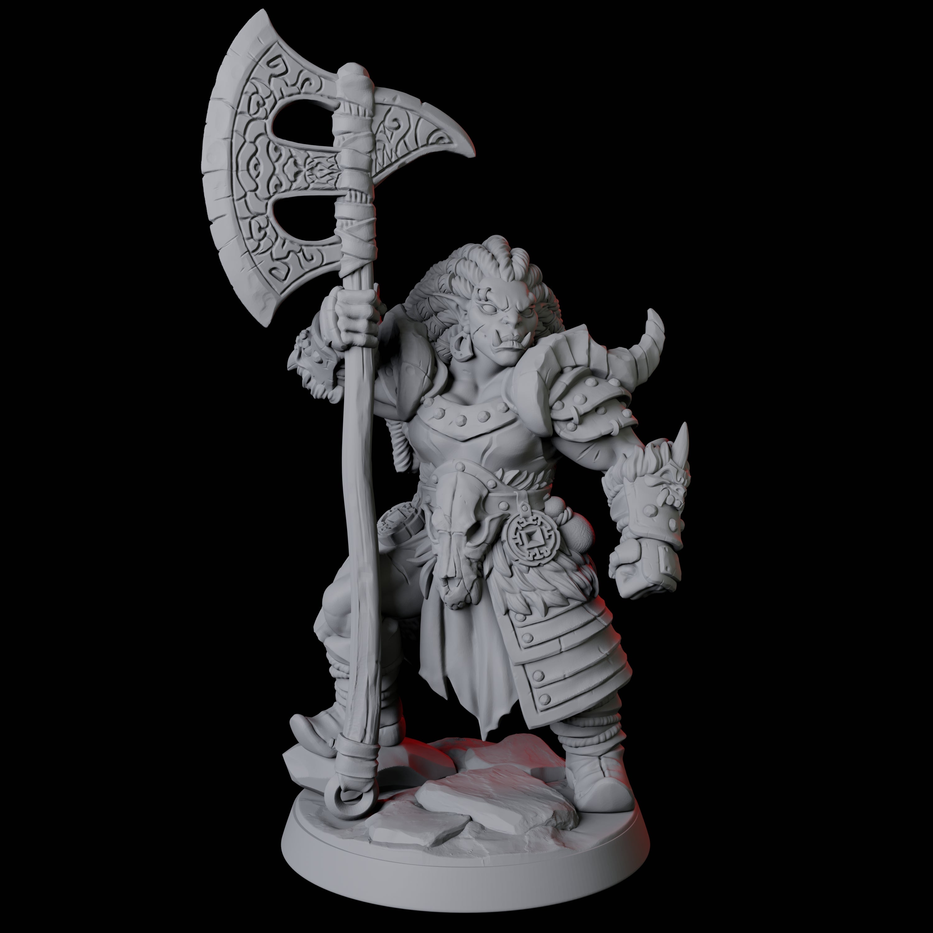 Mountain Orc Barbarian Miniature for Dungeons and Dragons, Pathfinder or other TTRPGs