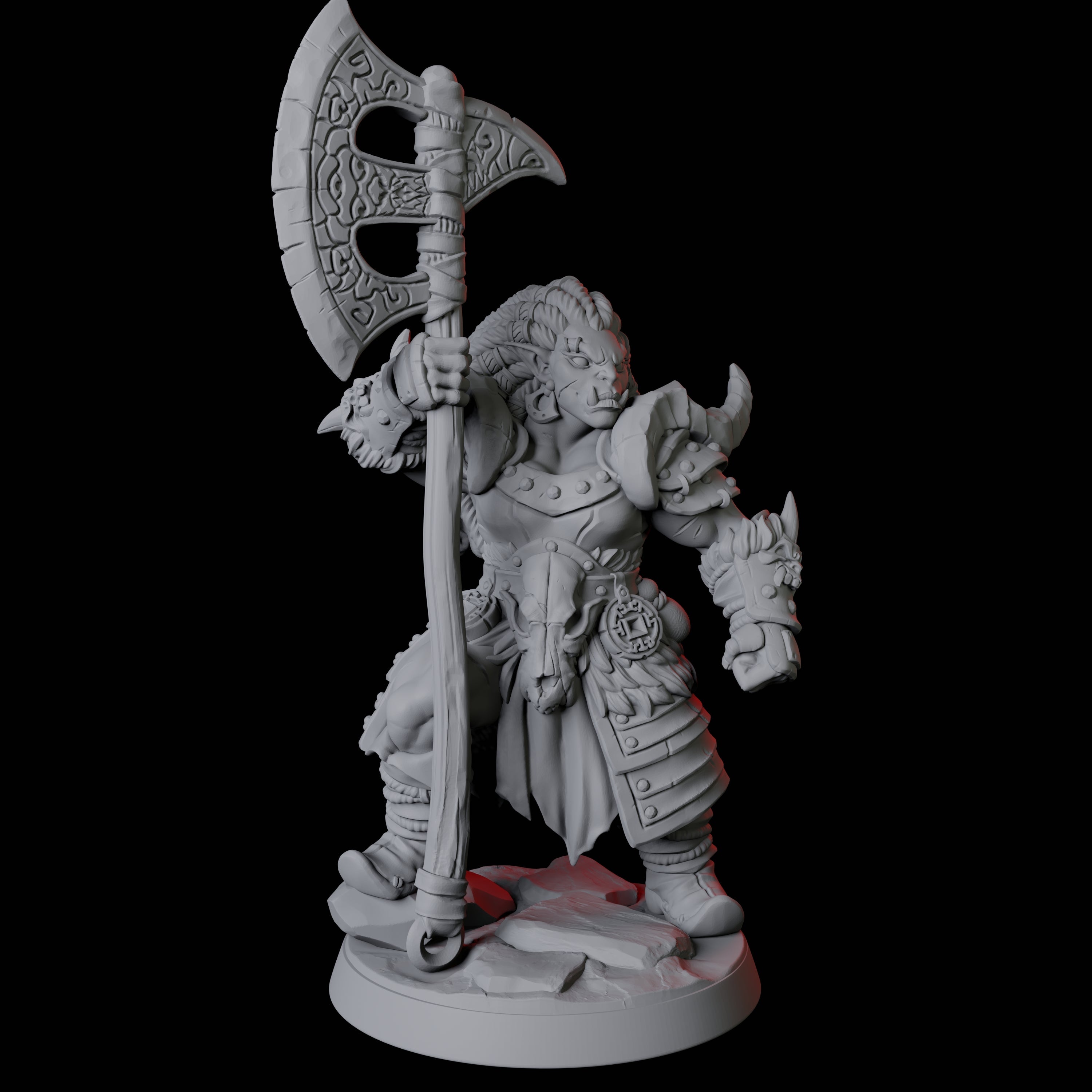 Mountain Orc Barbarian Miniature for Dungeons and Dragons, Pathfinder or other TTRPGs