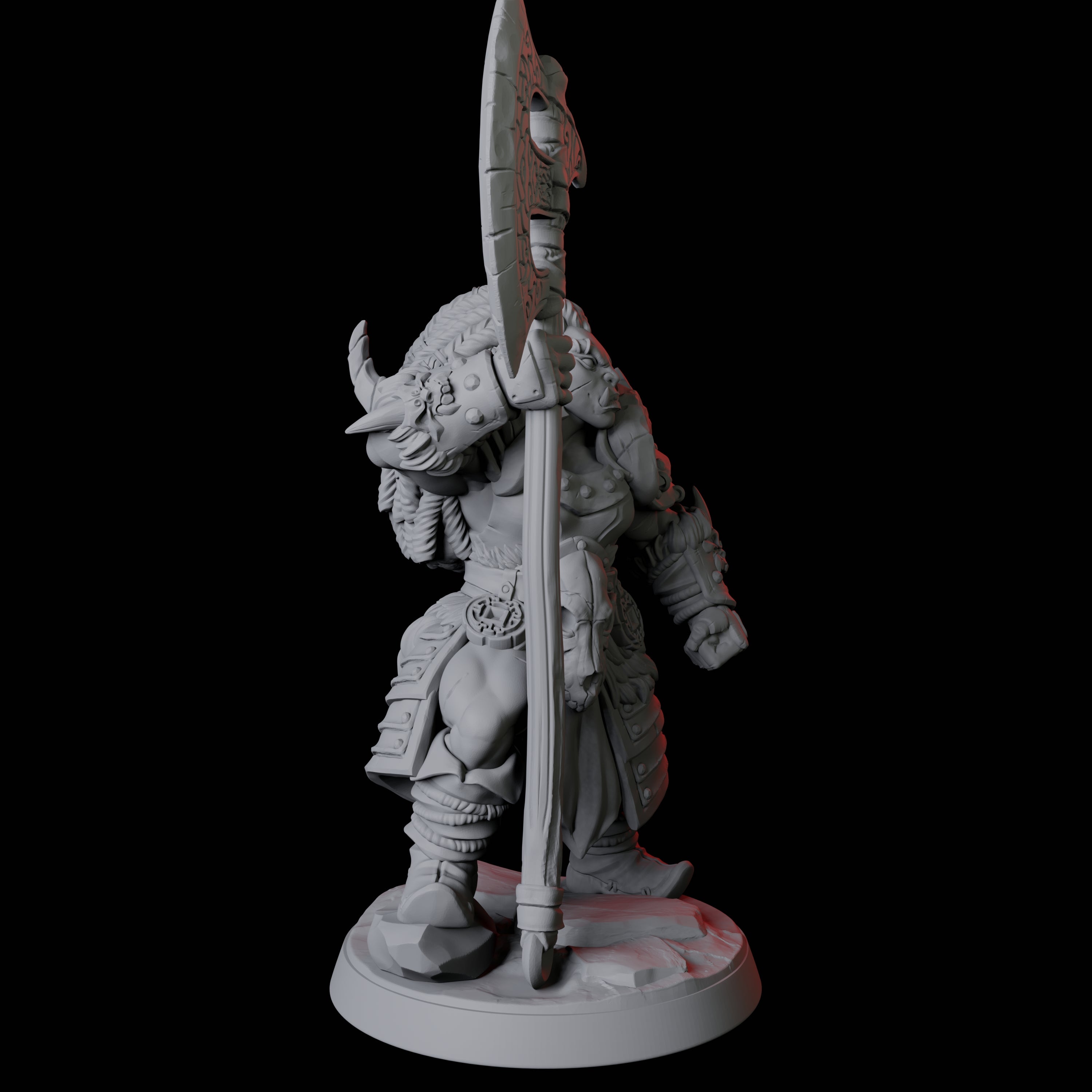 Mountain Orc Barbarian Miniature for Dungeons and Dragons, Pathfinder or other TTRPGs