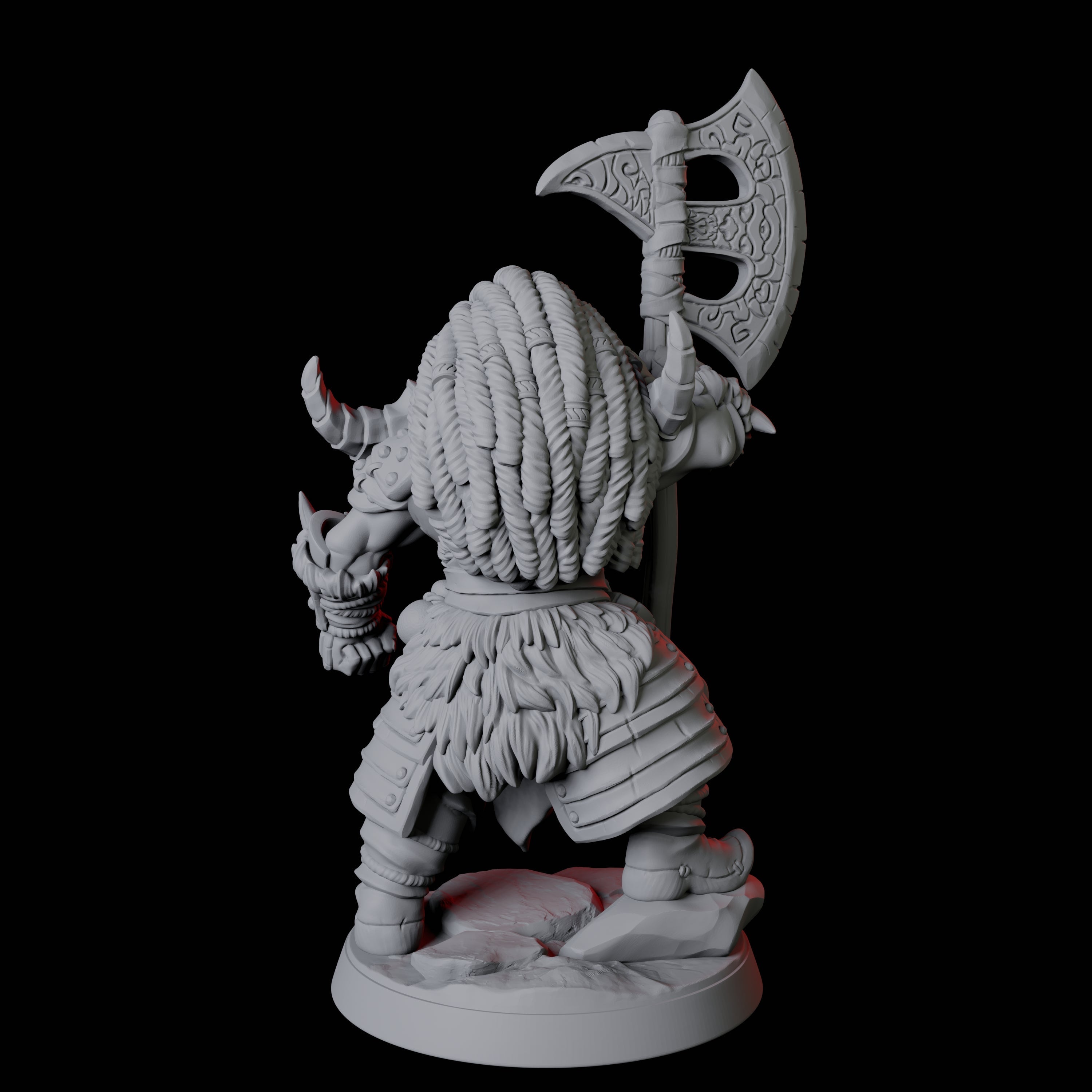 Mountain Orc Barbarian Miniature for Dungeons and Dragons, Pathfinder or other TTRPGs