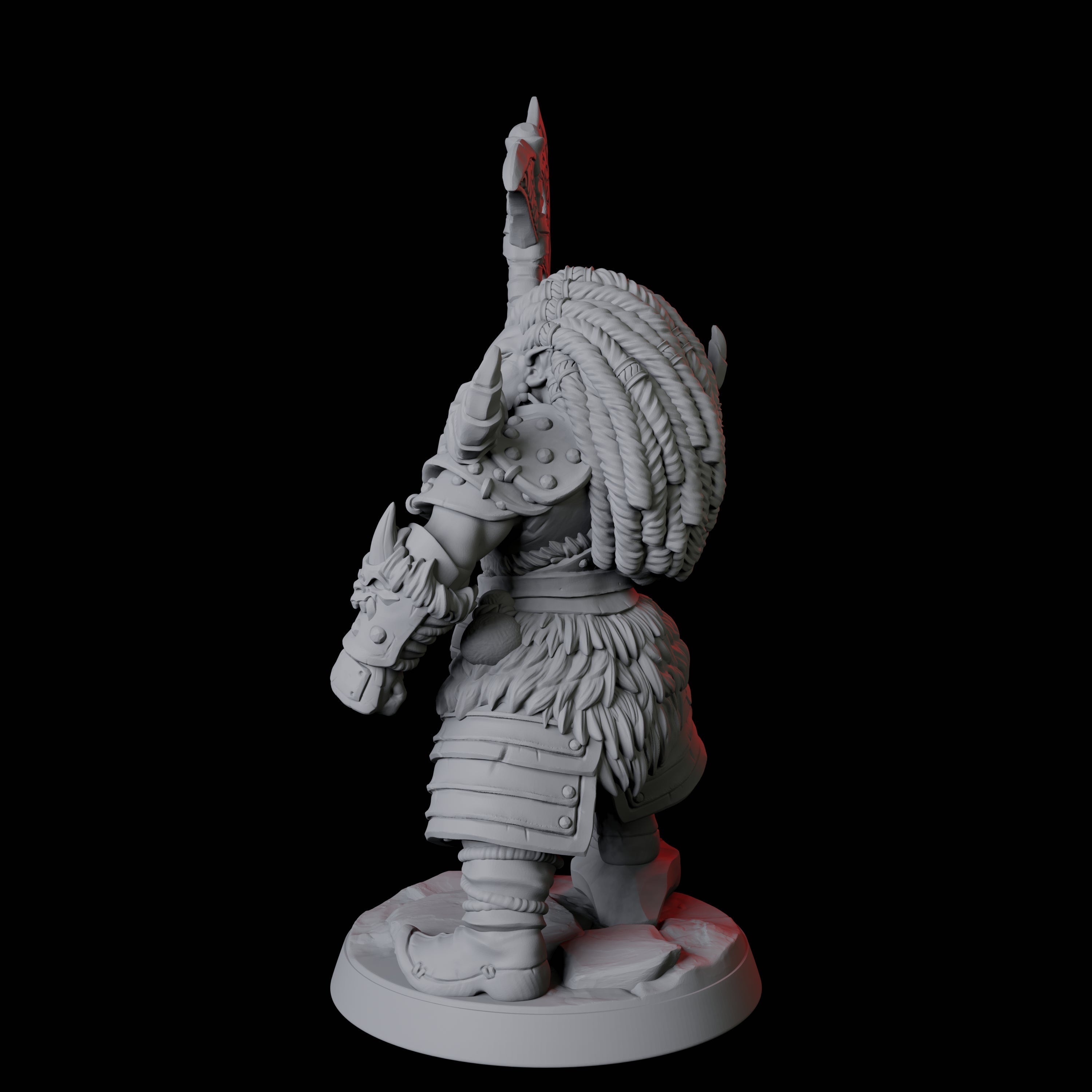 Mountain Orc Barbarian Miniature for Dungeons and Dragons, Pathfinder or other TTRPGs