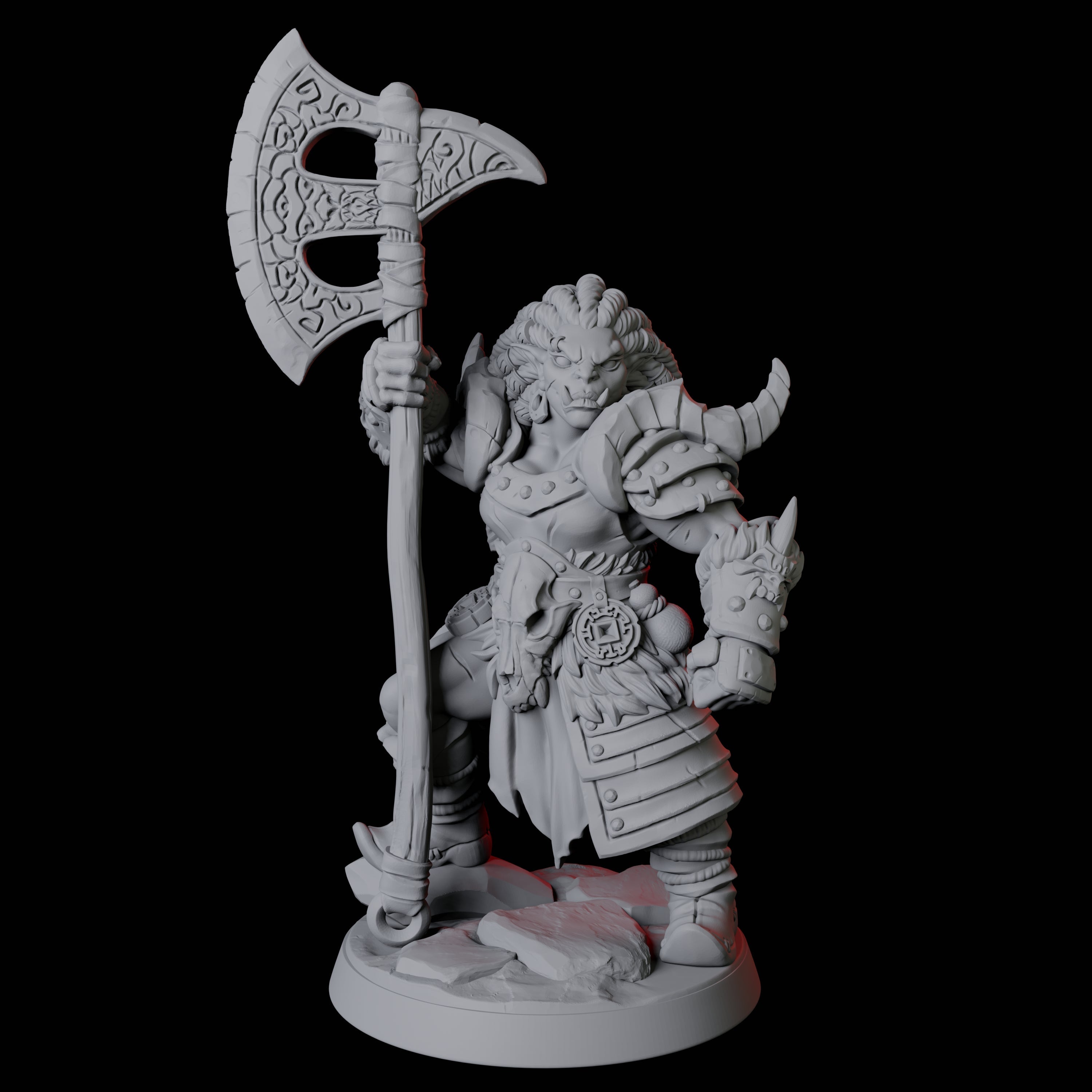 Mountain Orc Barbarian Miniature for Dungeons and Dragons, Pathfinder or other TTRPGs