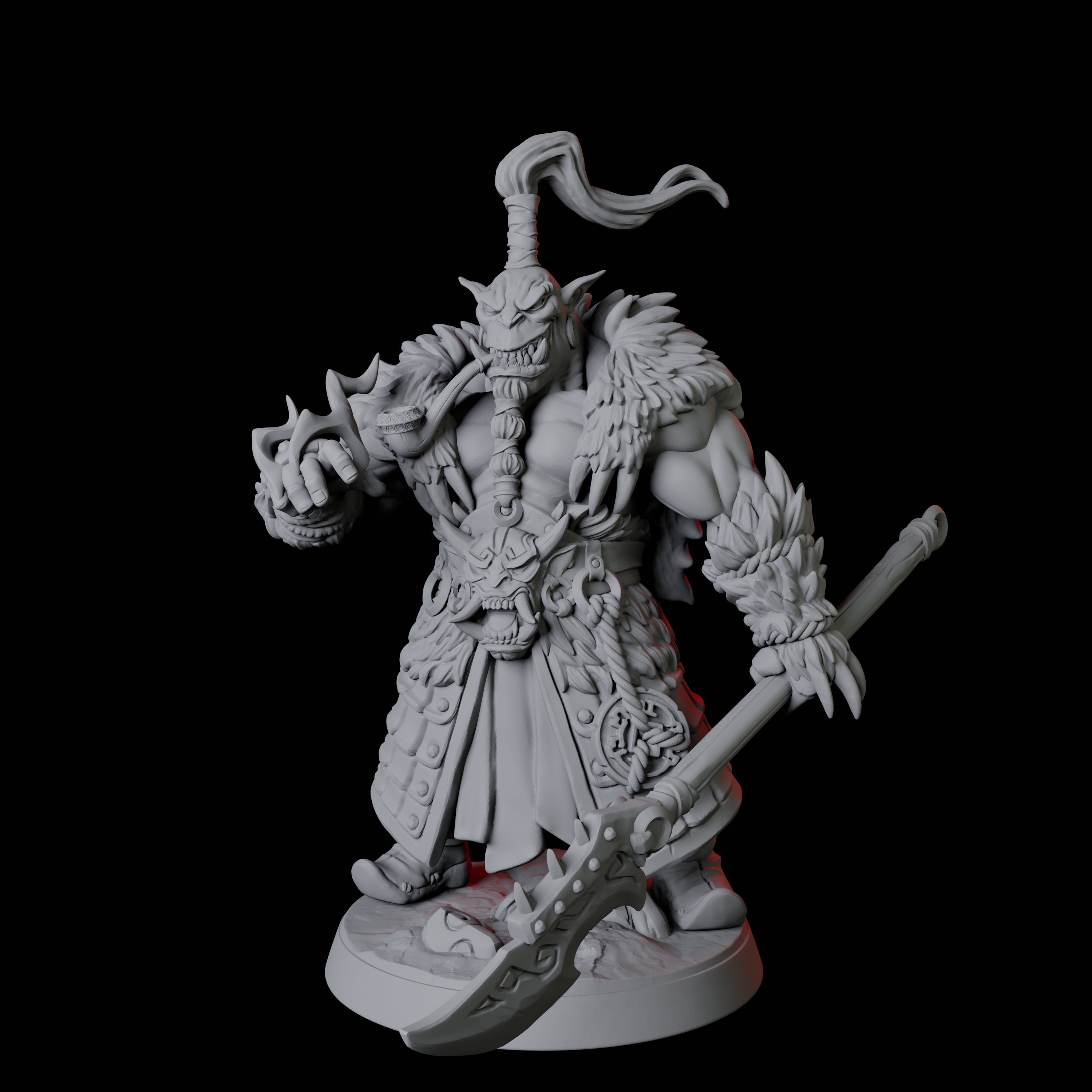 Mountain Orc Ranger Miniature for Dungeons and Dragons, Pathfinder or other TTRPGs