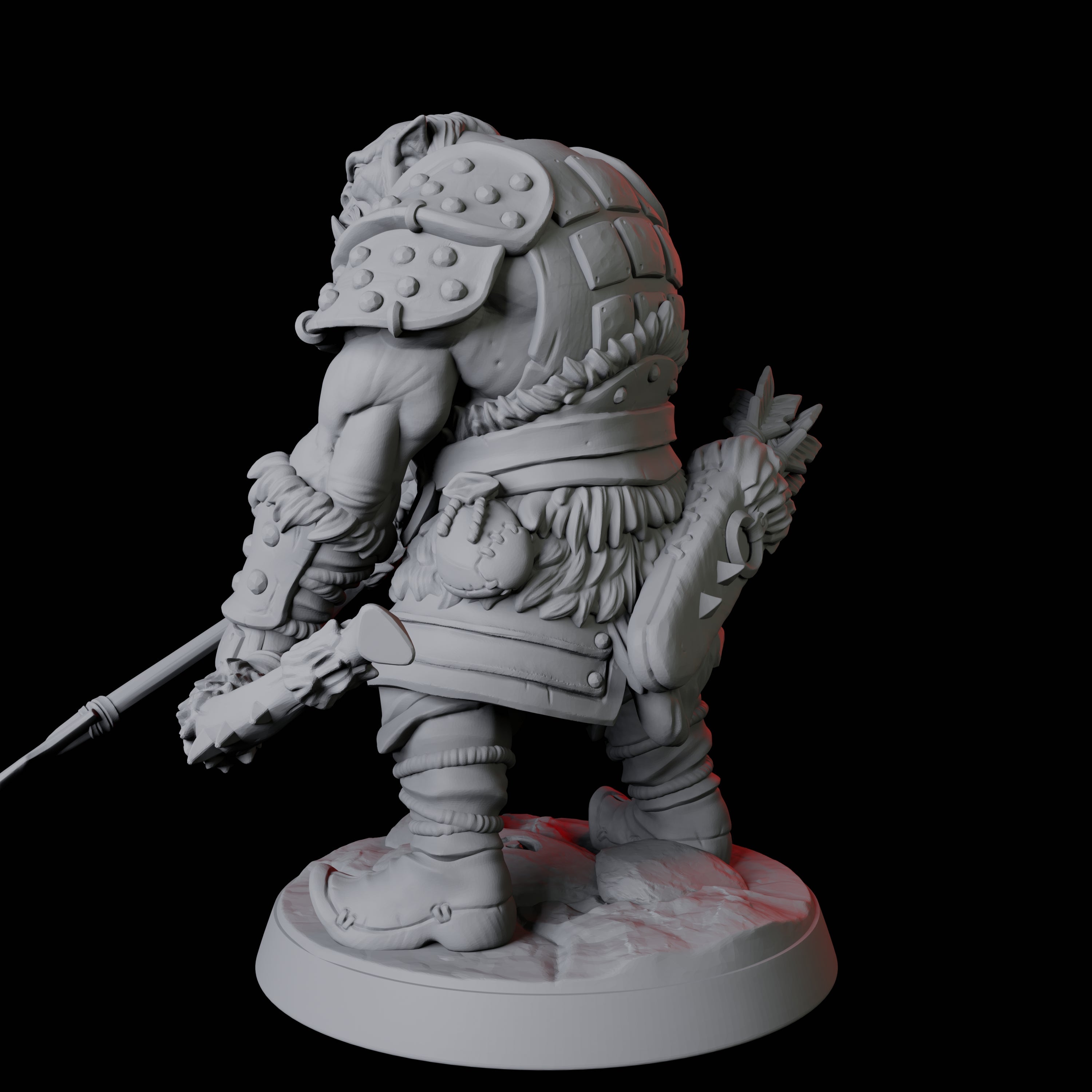 Mountain Orc Warrior B Miniature for Dungeons and Dragons, Pathfinder or other TTRPGs