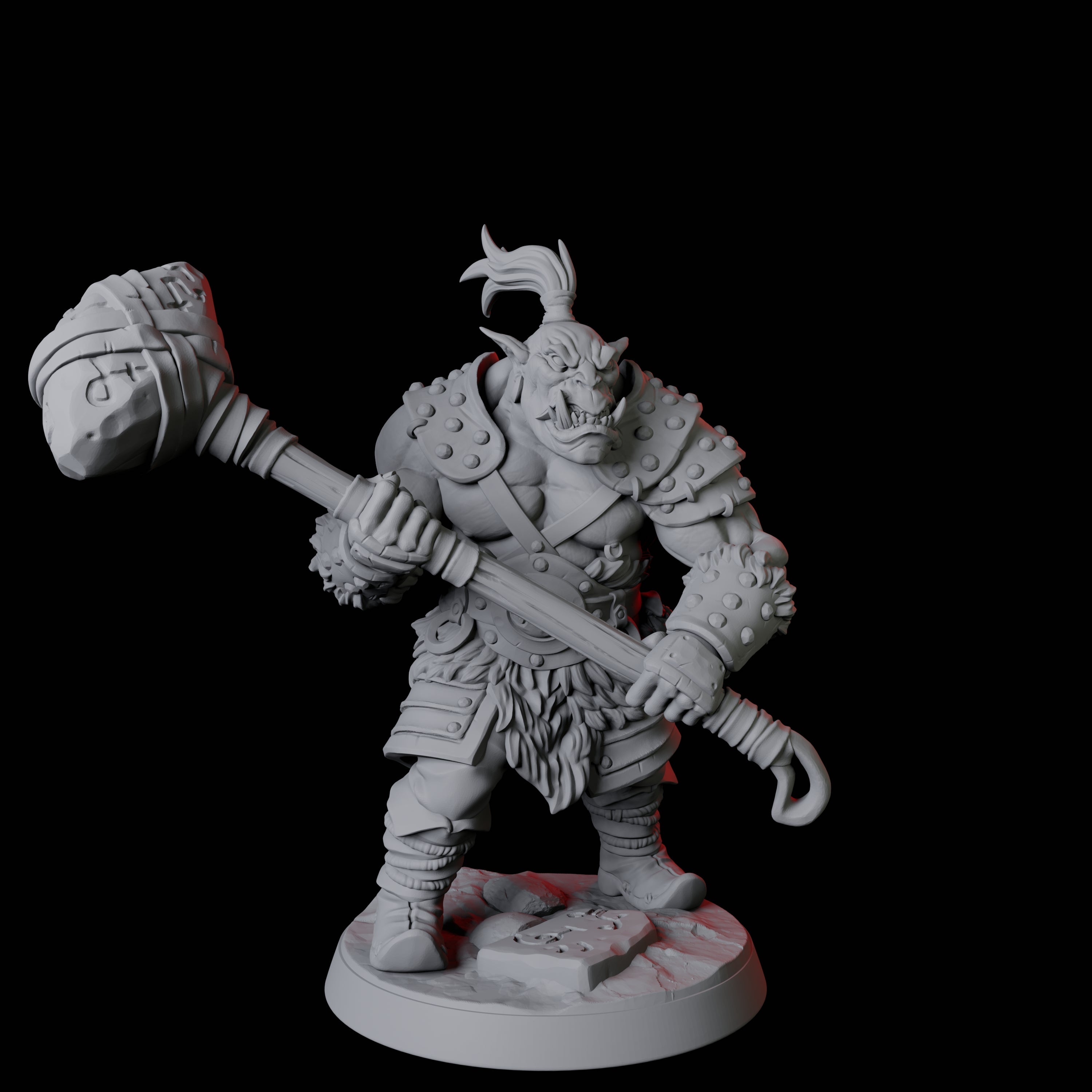 Mountain Orc Warrior D Miniature for Dungeons and Dragons, Pathfinder or other TTRPGs