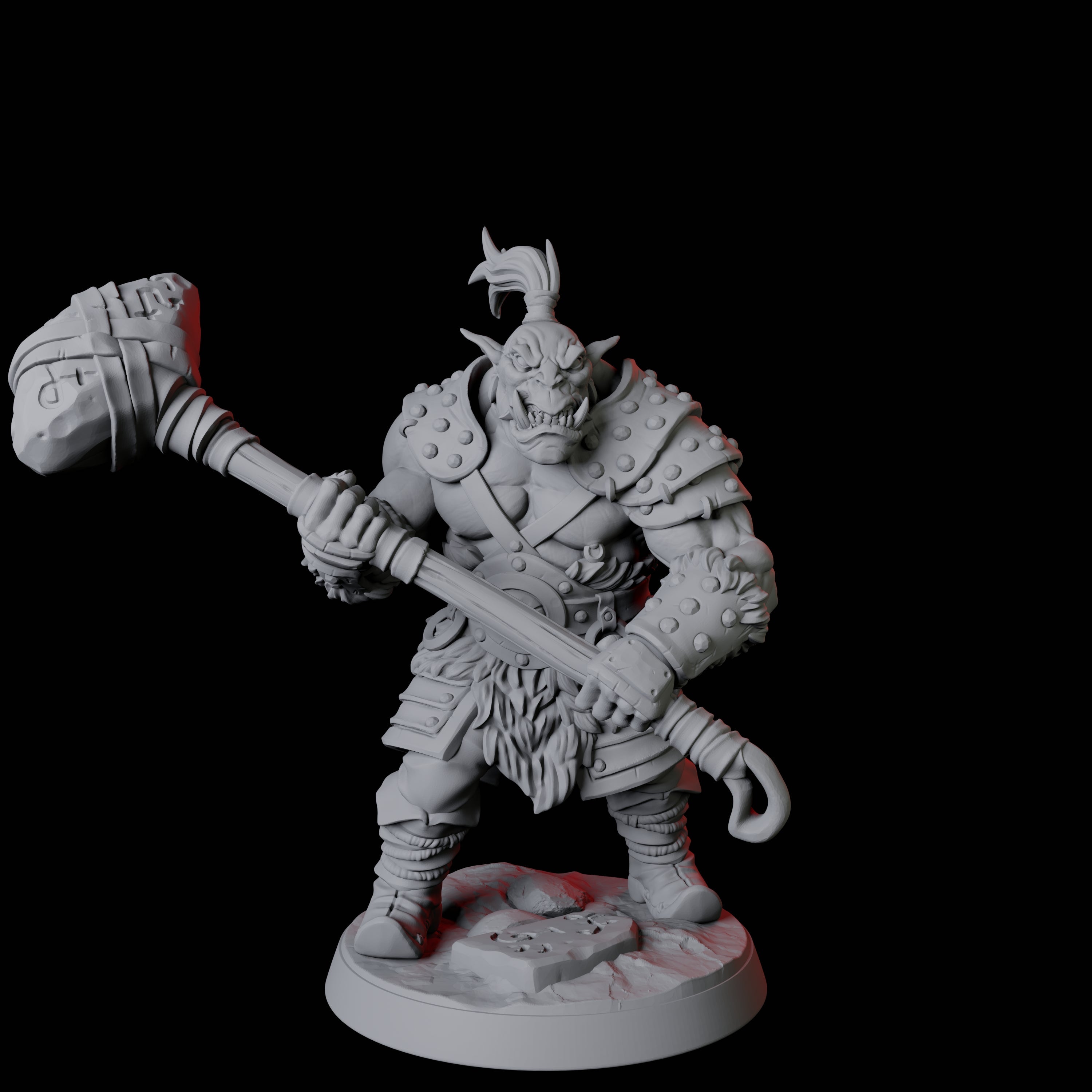 Mountain Orc Warrior D Miniature for Dungeons and Dragons, Pathfinder or other TTRPGs