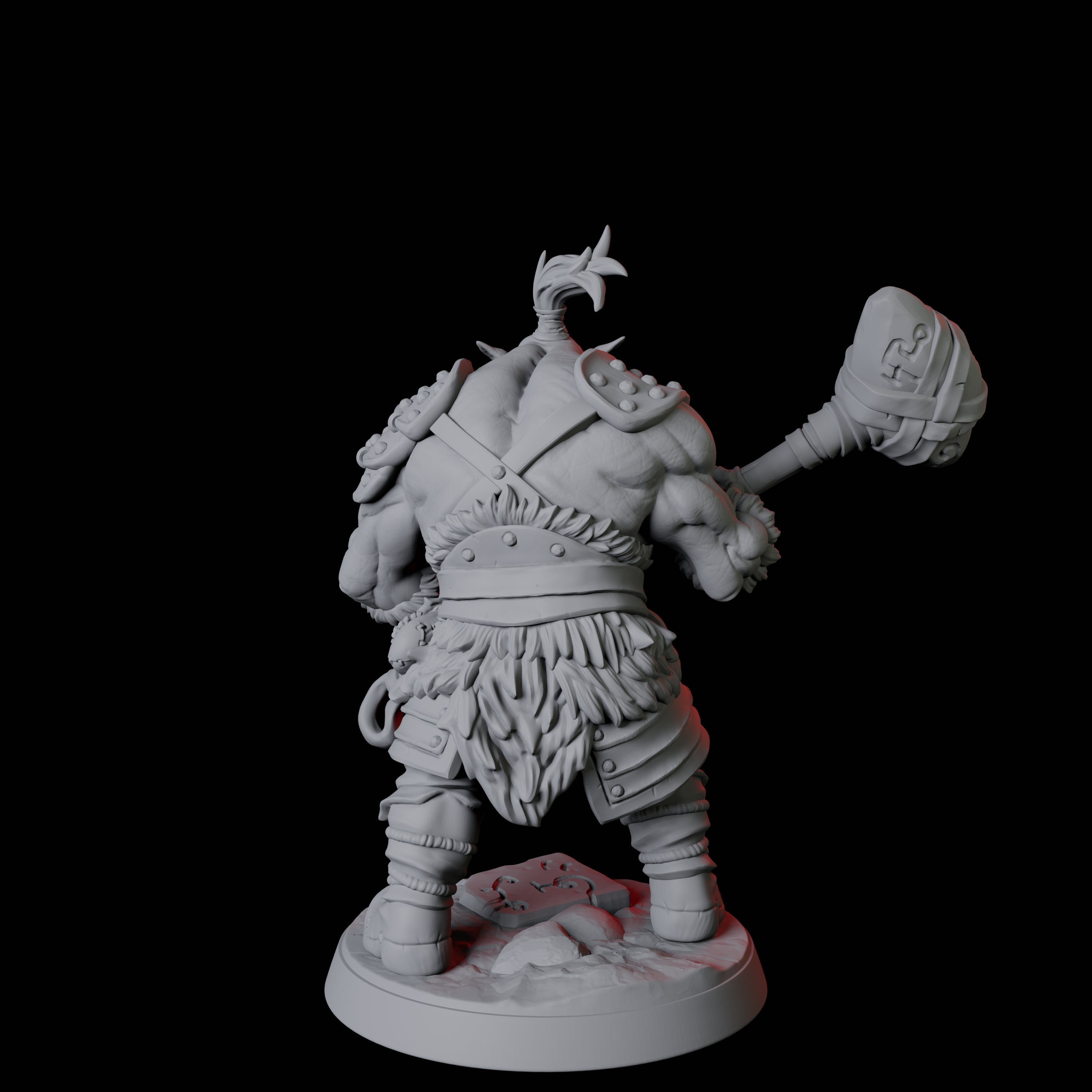 Mountain Orc Warrior D Miniature for Dungeons and Dragons, Pathfinder or other TTRPGs