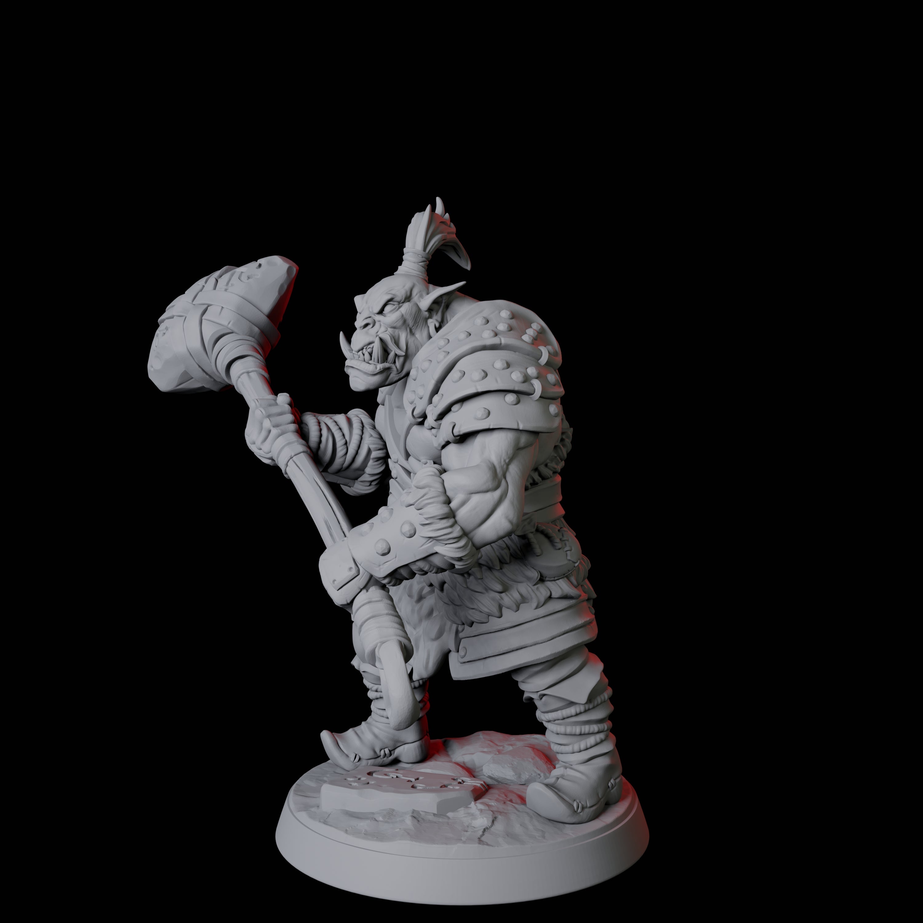 Mountain Orc Warrior D Miniature for Dungeons and Dragons, Pathfinder or other TTRPGs