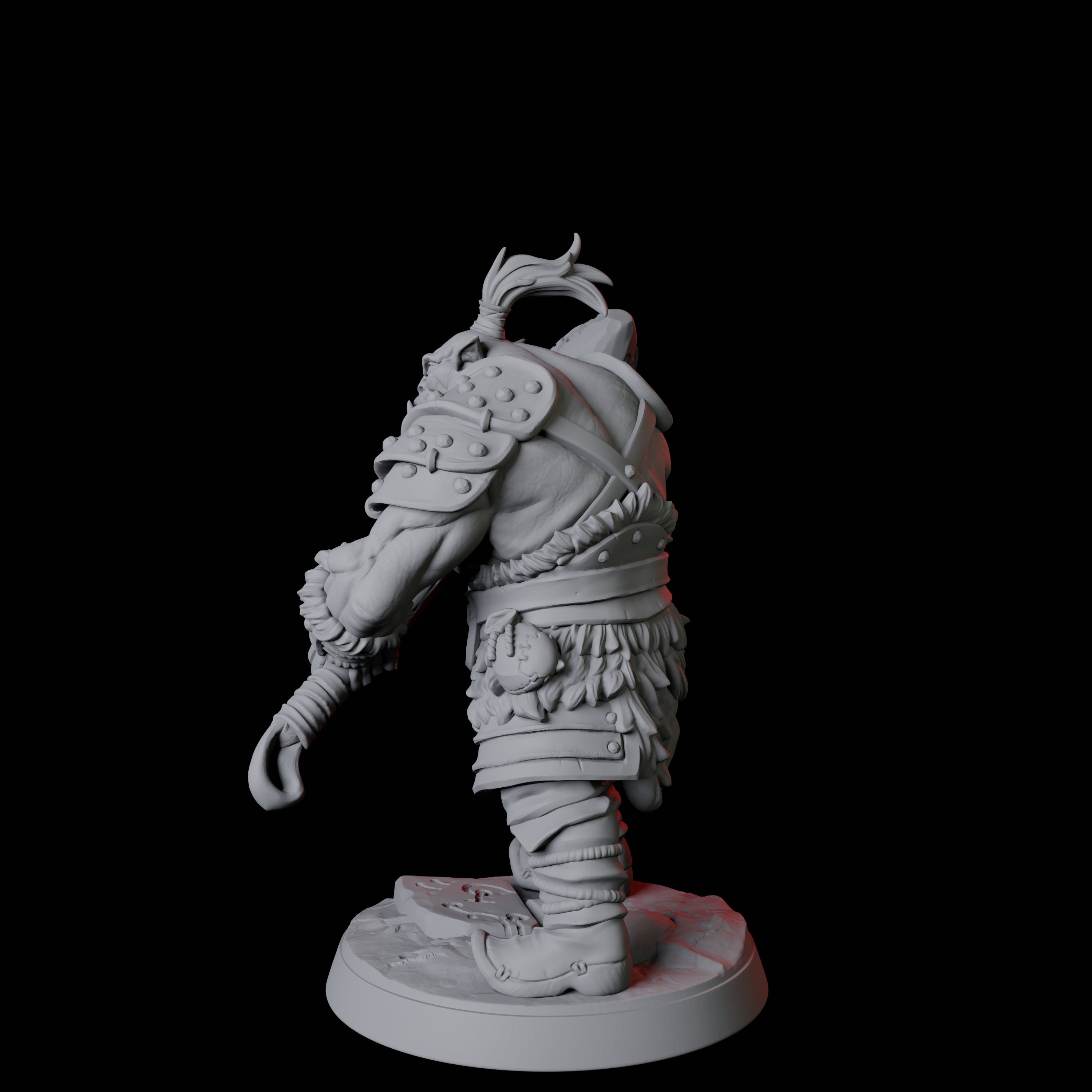 Mountain Orc Warrior D Miniature for Dungeons and Dragons, Pathfinder or other TTRPGs