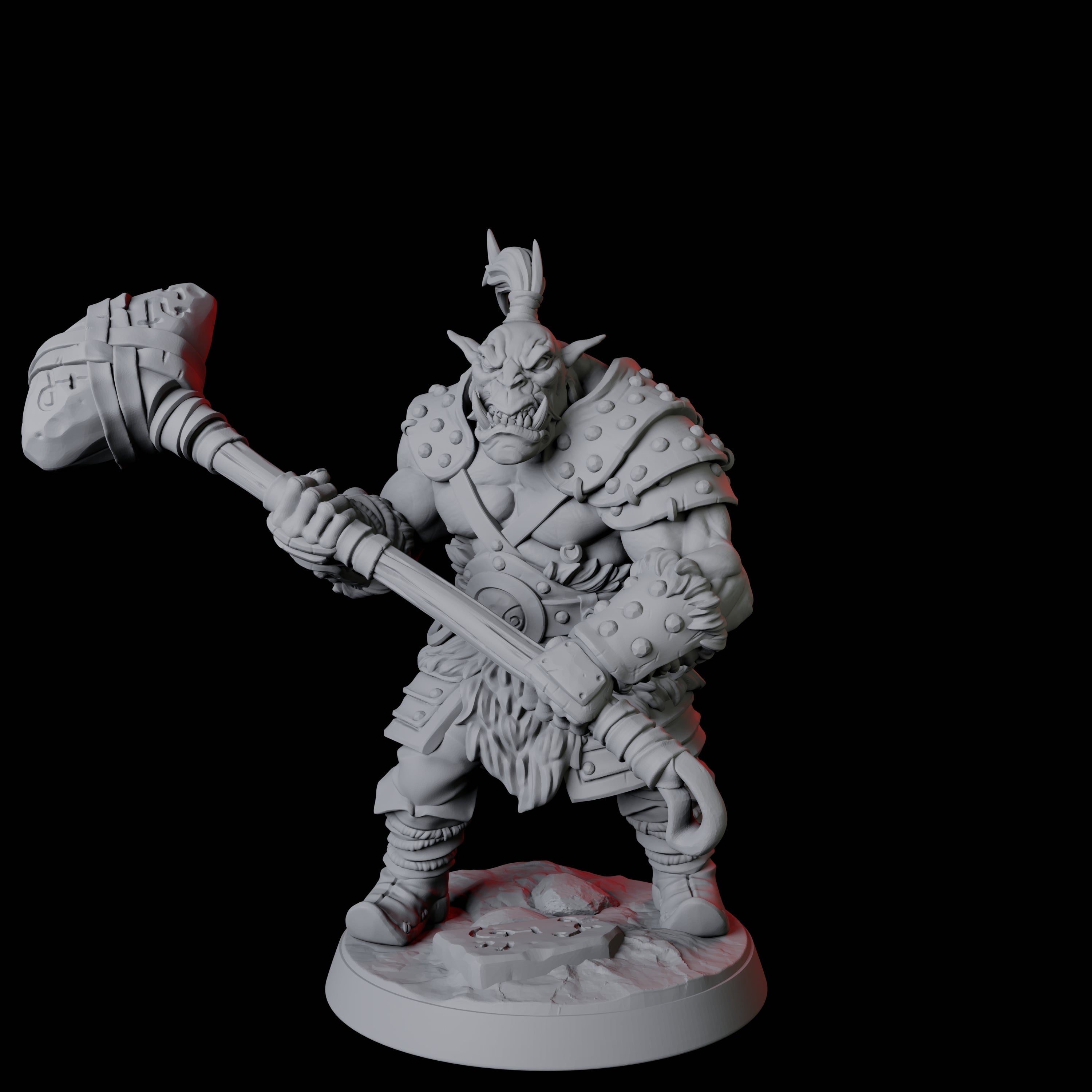 Mountain Orc Warrior D Miniature for Dungeons and Dragons, Pathfinder or other TTRPGs