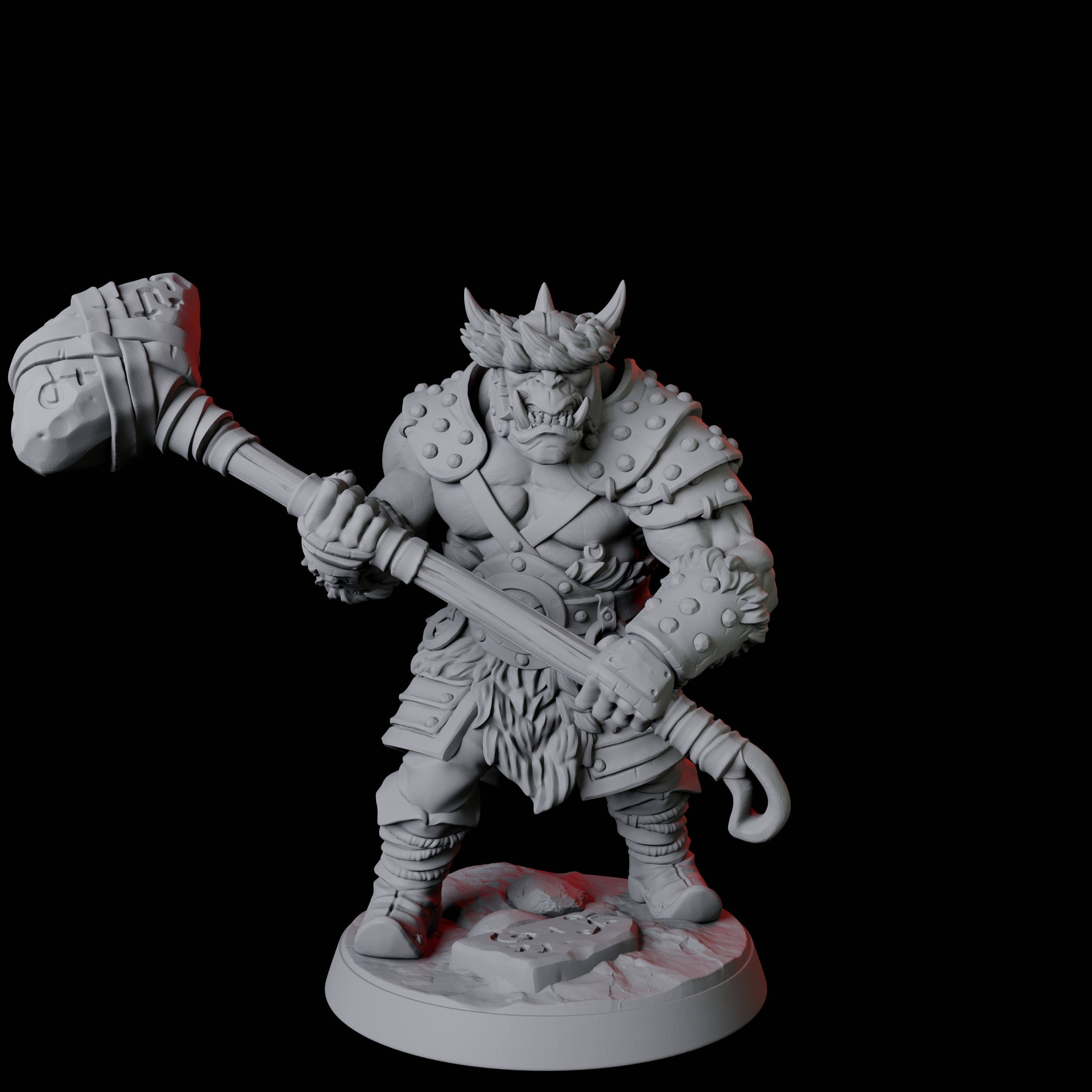 Mountain Orc Warrior D Miniature for Dungeons and Dragons, Pathfinder or other TTRPGs