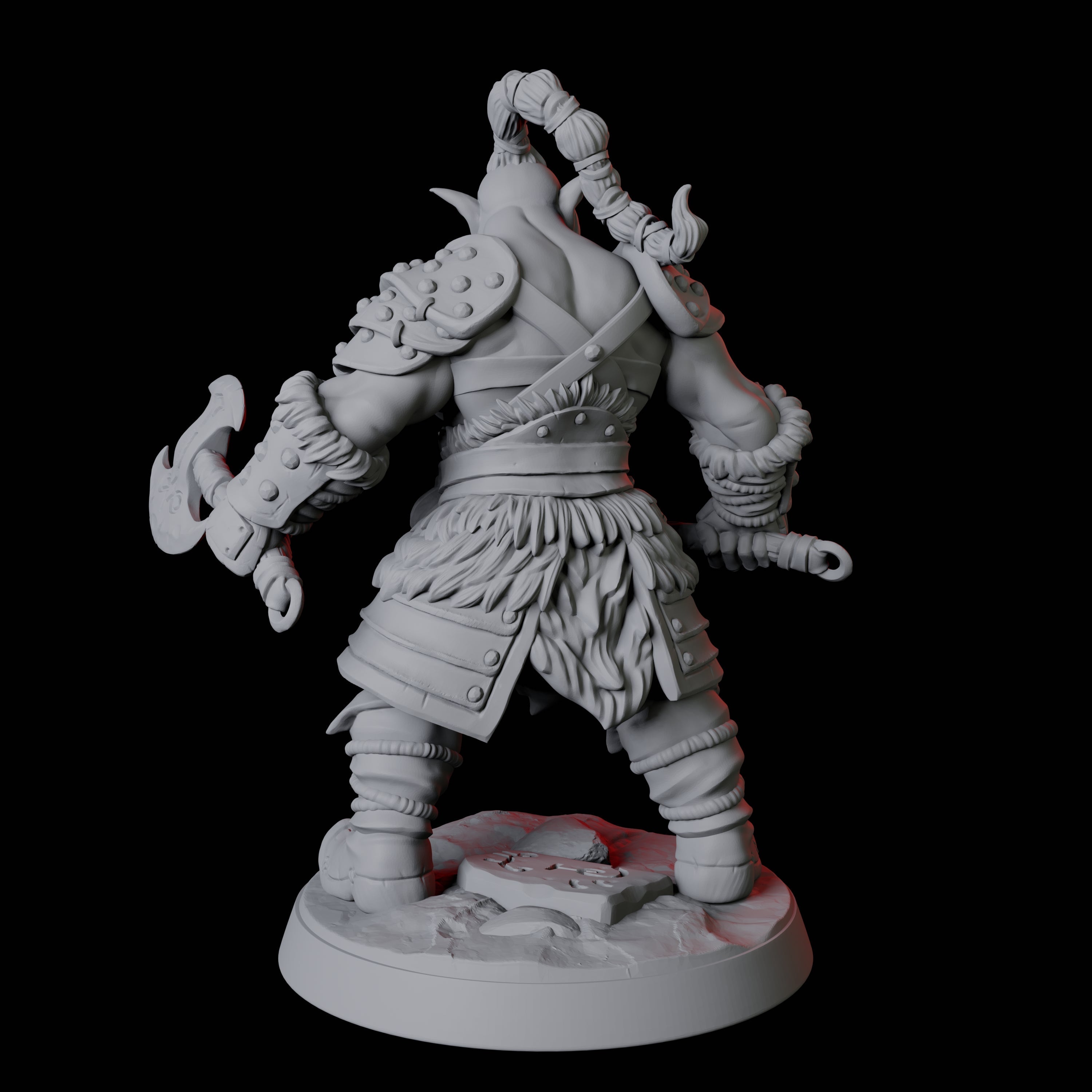 Mountain Orc Warrior F Miniature for Dungeons and Dragons, Pathfinder or other TTRPGs