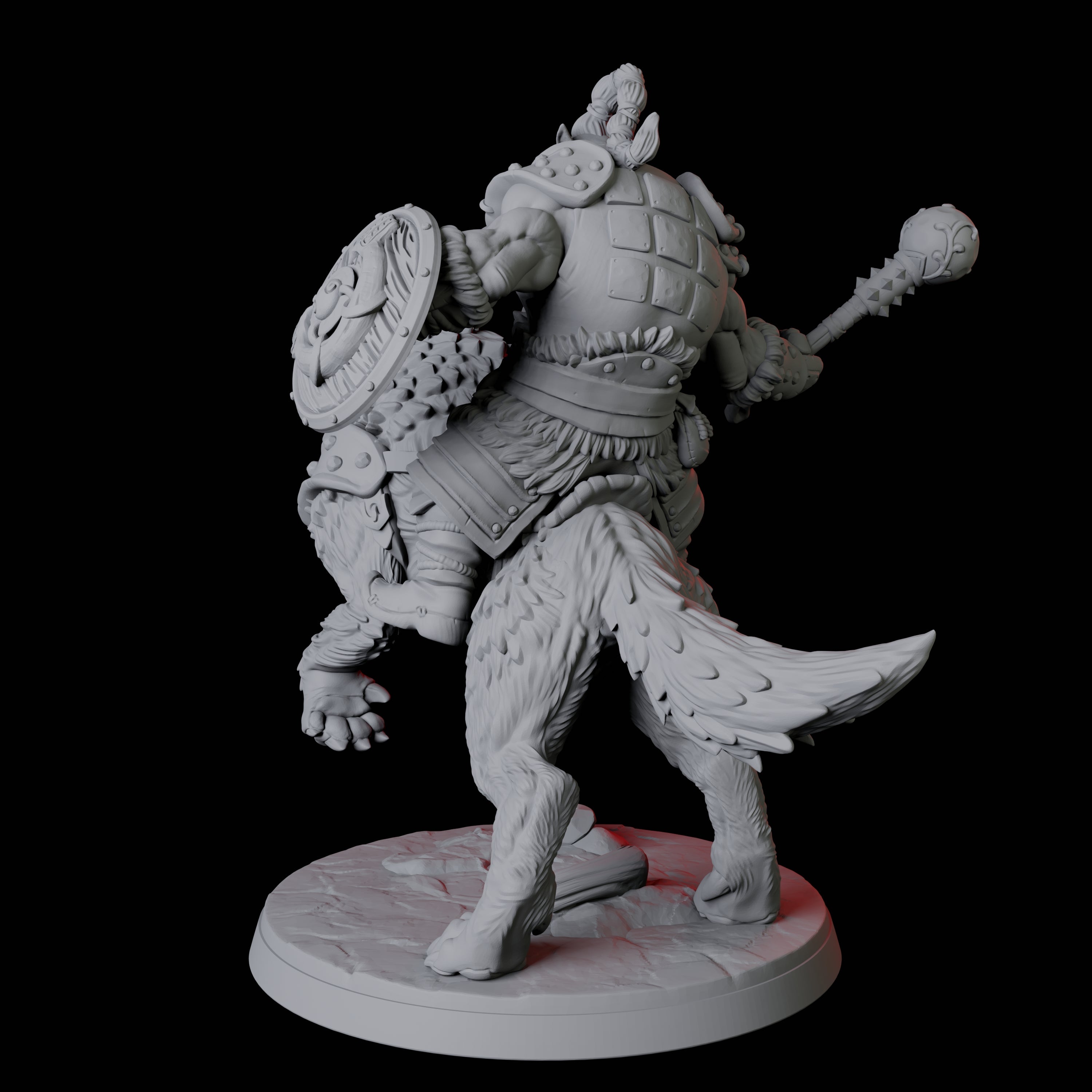 Mountain Orc on Wolf A Miniature for Dungeons and Dragons, Pathfinder or other TTRPGs