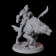 Mountain Orc on Wolf D Miniature for Dungeons and Dragons, Pathfinder or other TTRPGs