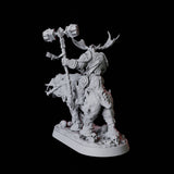Mounted Master Druid Miniature for Dungeons and Dragons, Pathfinder or other TTRPGs