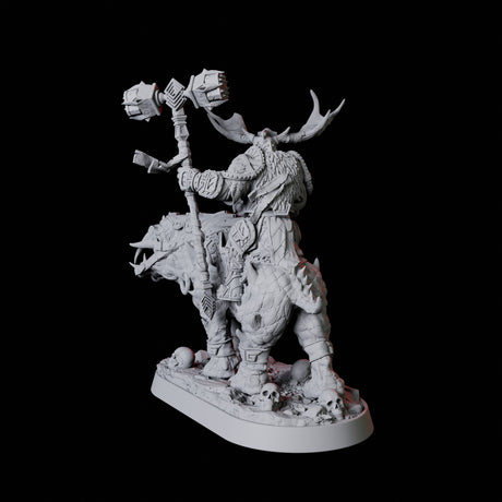 Mounted Master Druid Miniature for Dungeons and Dragons, Pathfinder or other TTRPGs