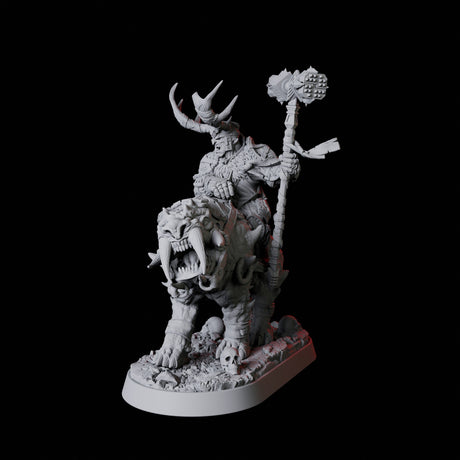 Mounted Master Druid Miniature for Dungeons and Dragons, Pathfinder or other TTRPGs