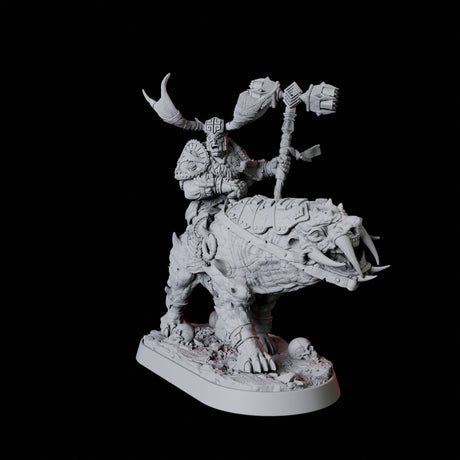 Mounted Master Druid Miniature for Dungeons and Dragons, Pathfinder or other TTRPGs