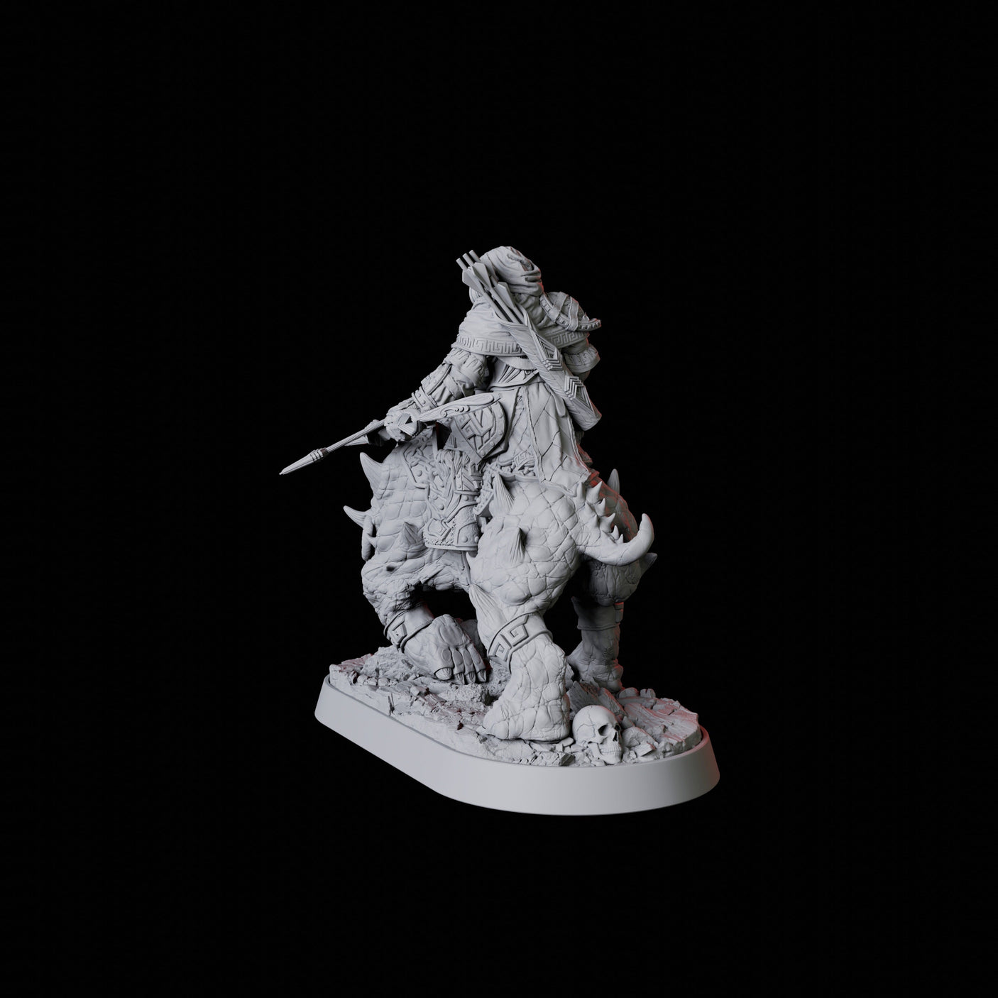 Mounted Rogue Miniature for Dungeons and Dragons, Pathfinder or other TTRPGs