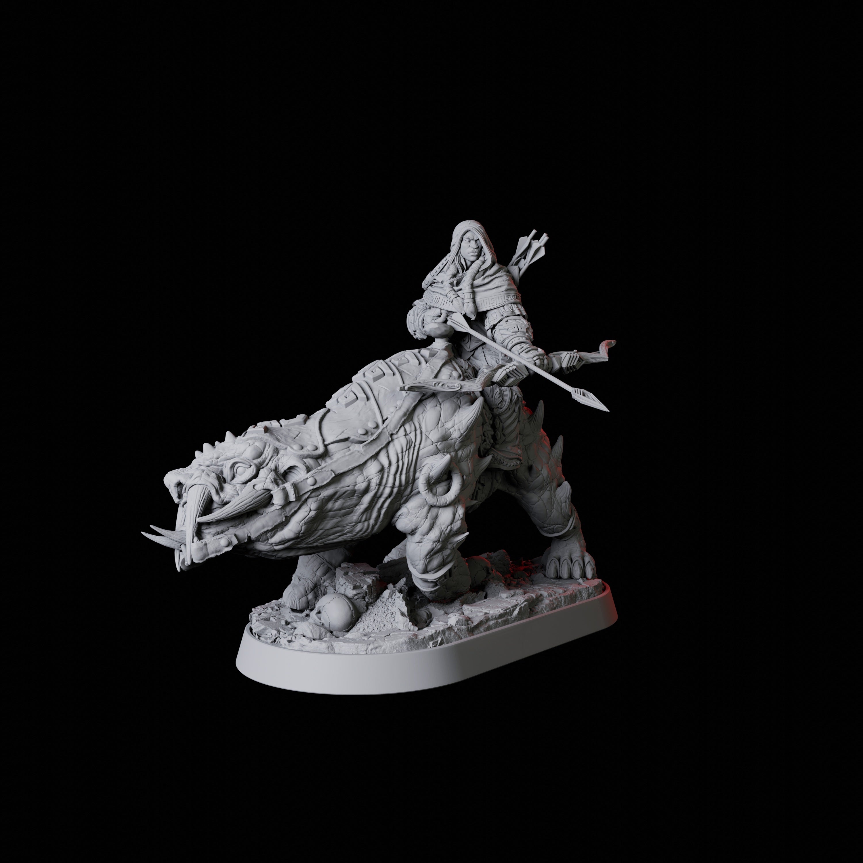 Mounted Rogue Miniature for Dungeons and Dragons