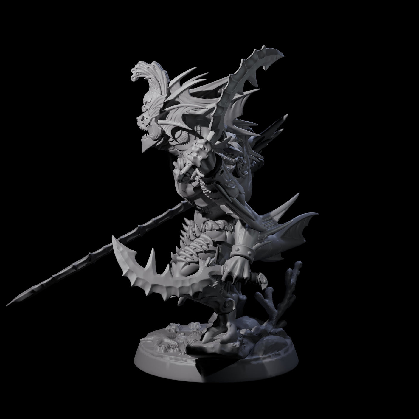 Multi-Armed Sahuagin Warrior Miniature for Dungeons and Dragons, Pathfinder or other TTRPGs