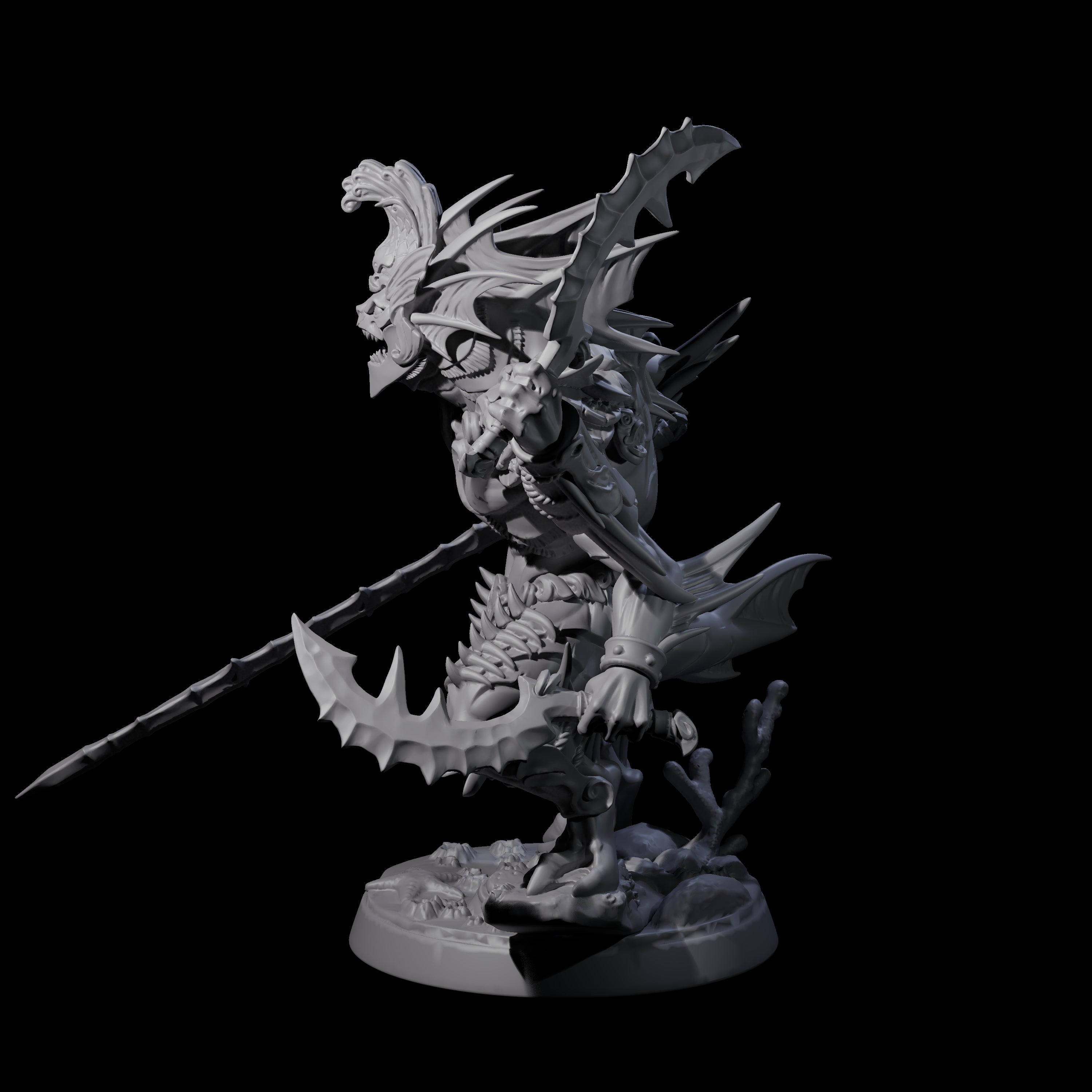 Multi-Armed Sahuagin Warrior Miniature for Dungeons and Dragons, Pathfinder or other TTRPGs