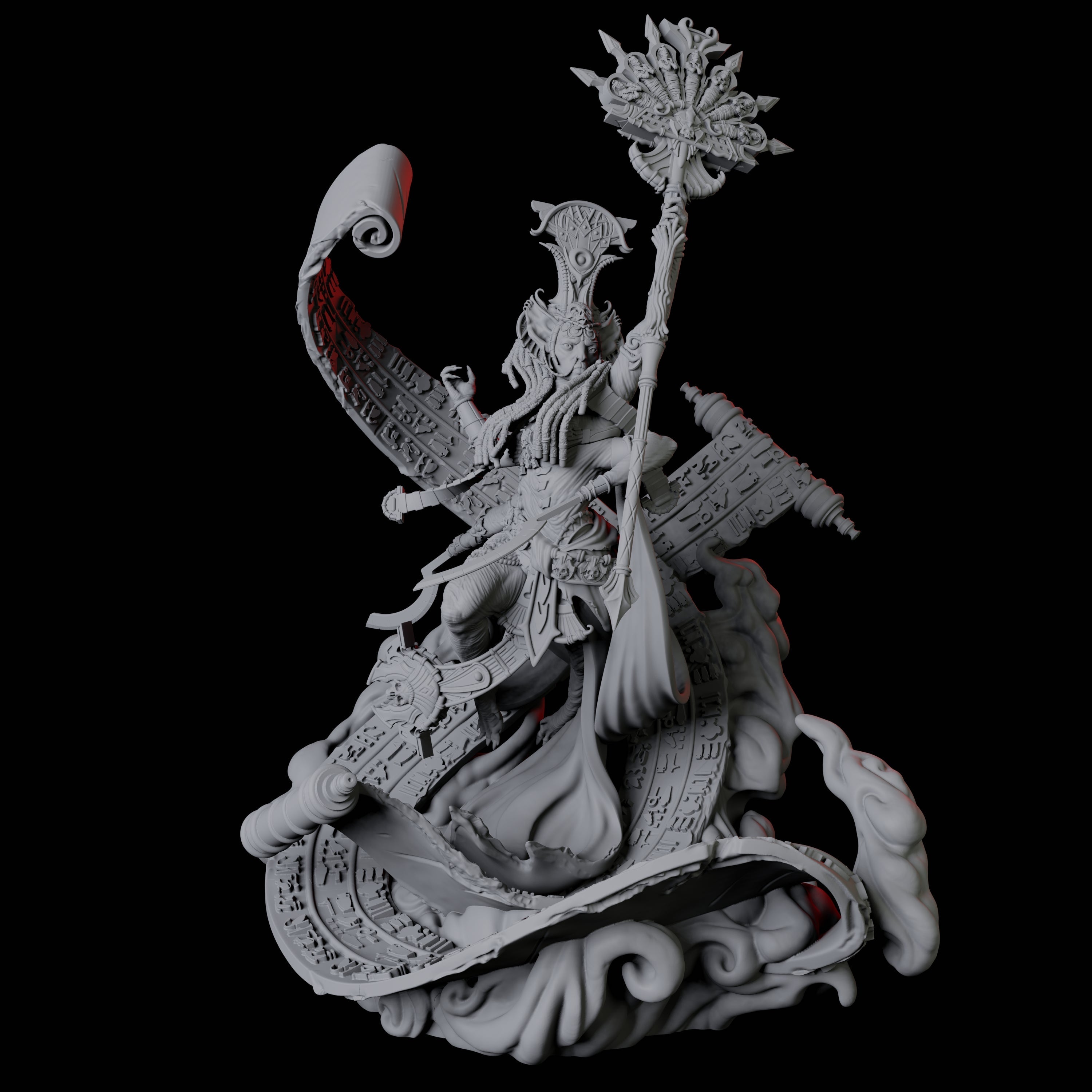 Multi-Armed Sorcerer Queen Miniature for Dungeons and Dragons, Pathfinder or other TTRPGs