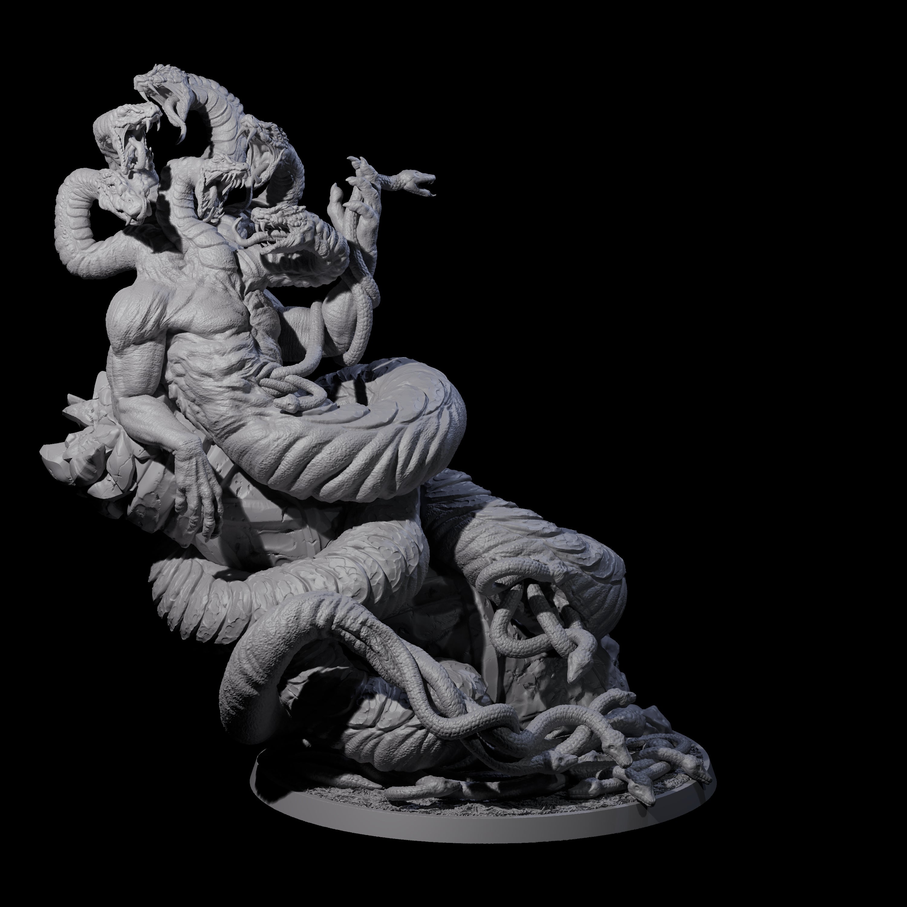 Multi-Headed Ouroboros Avatar Miniature for Dungeons and Dragons, Pathfinder or other TTRPGs