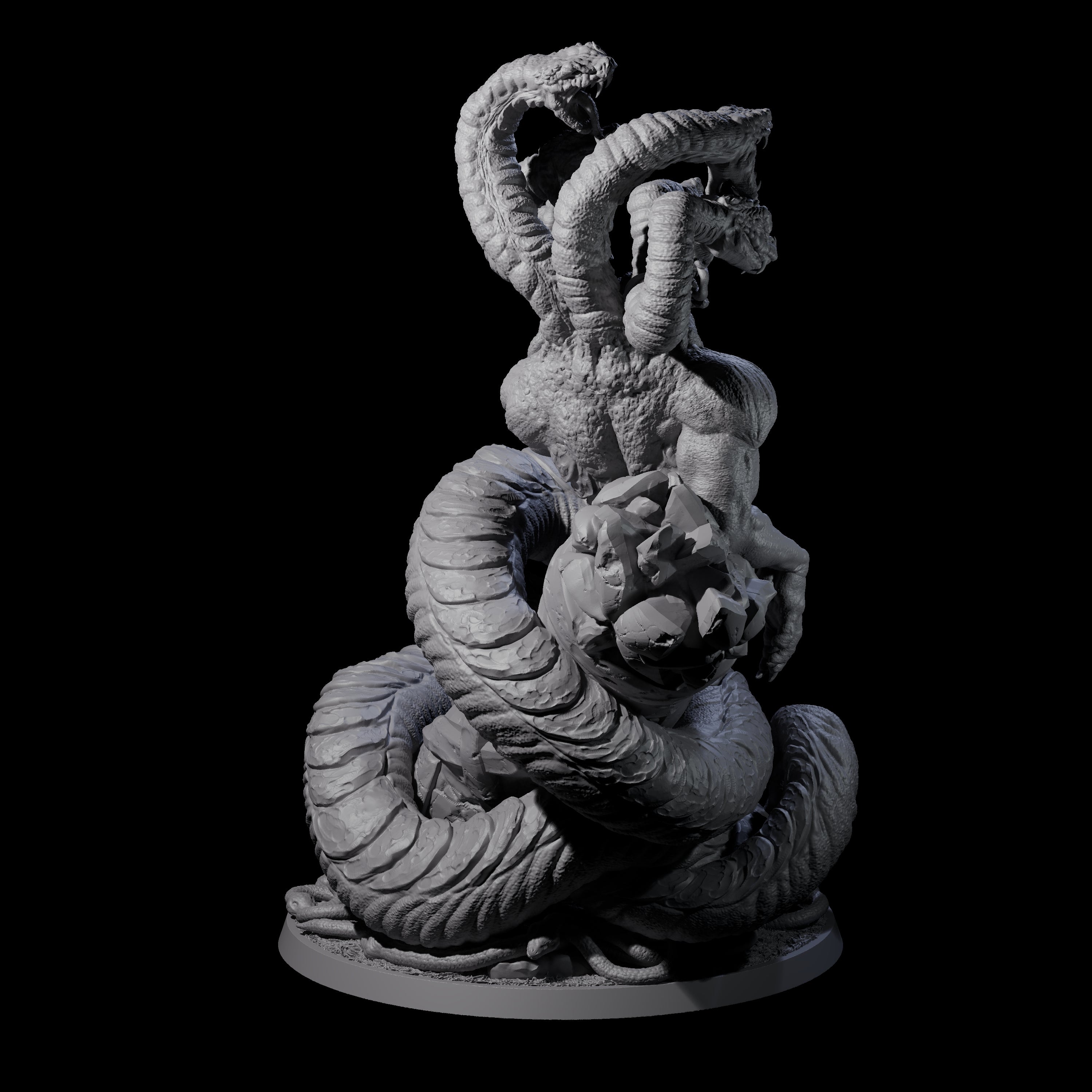 Multi-Headed Ouroboros Avatar Miniature for Dungeons and Dragons, Pathfinder or other TTRPGs