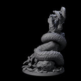Multi-Headed Ouroboros Avatar Miniature for Dungeons and Dragons, Pathfinder or other TTRPGs