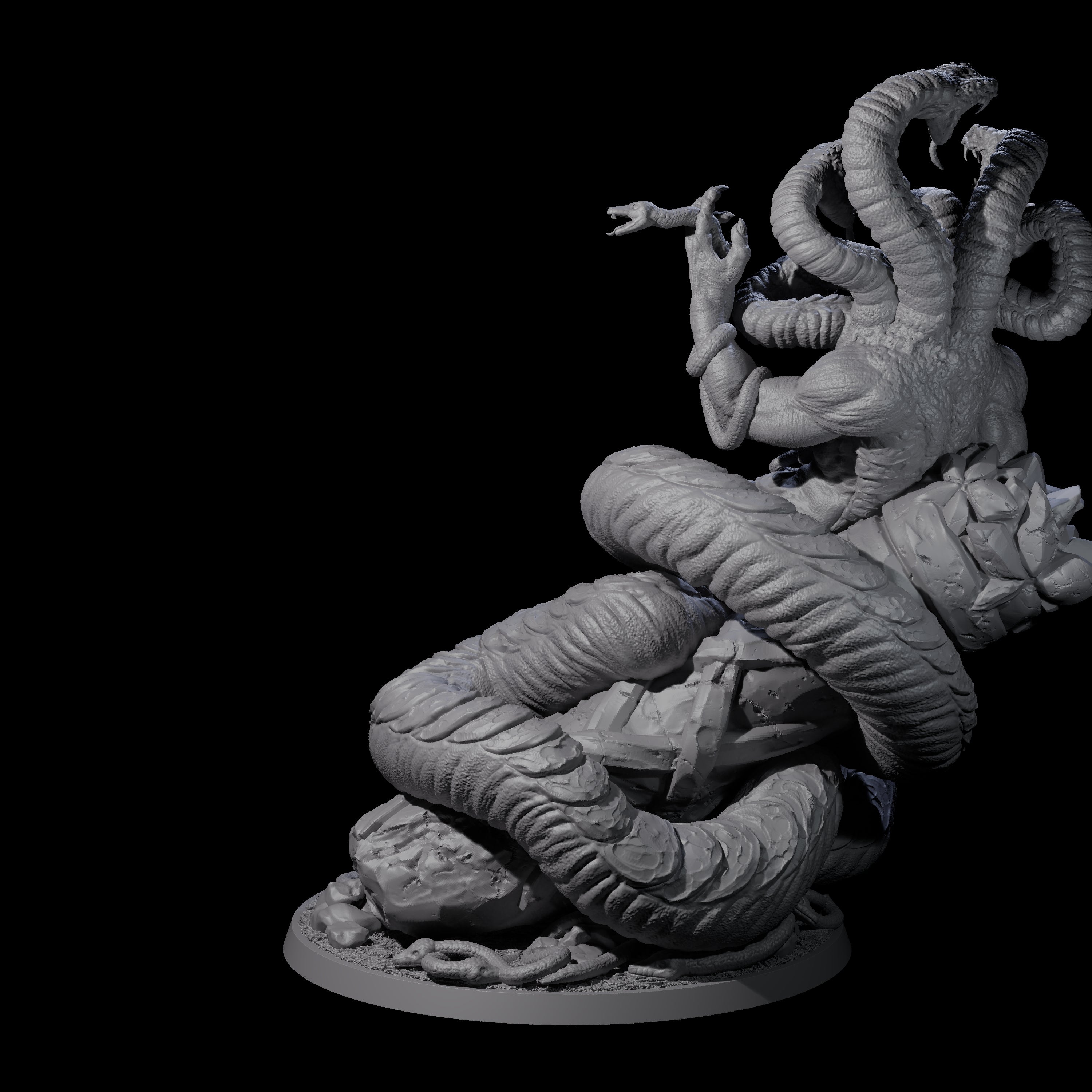 Multi-Headed Ouroboros Avatar Miniature for Dungeons and Dragons, Pathfinder or other TTRPGs