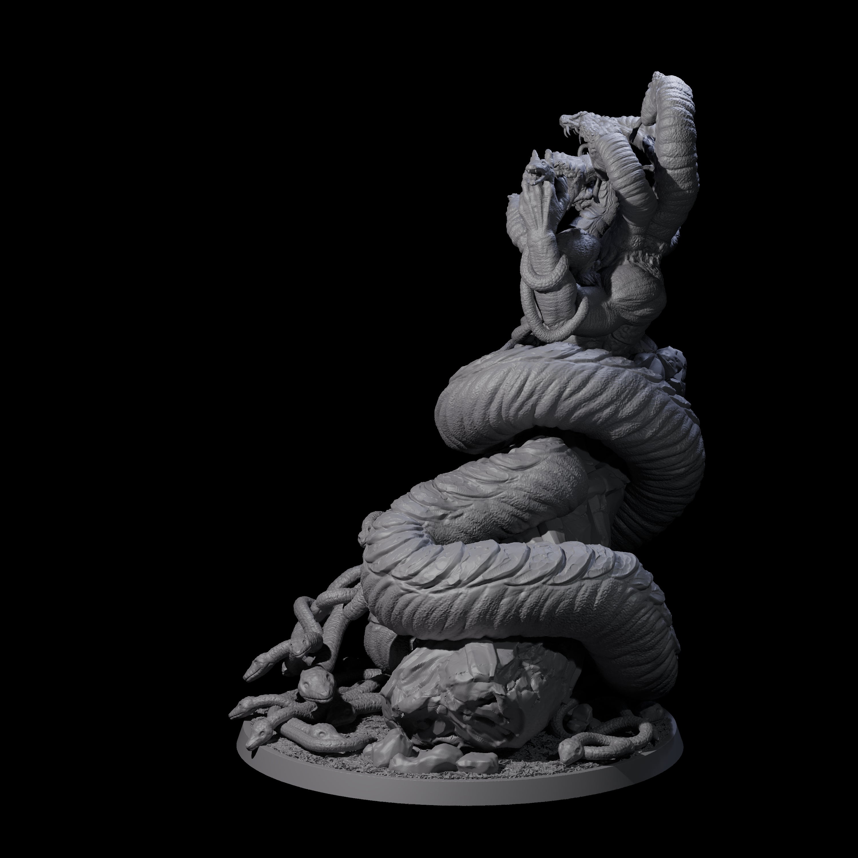 Multi-Headed Ouroboros Avatar Miniature for Dungeons and Dragons, Pathfinder or other TTRPGs