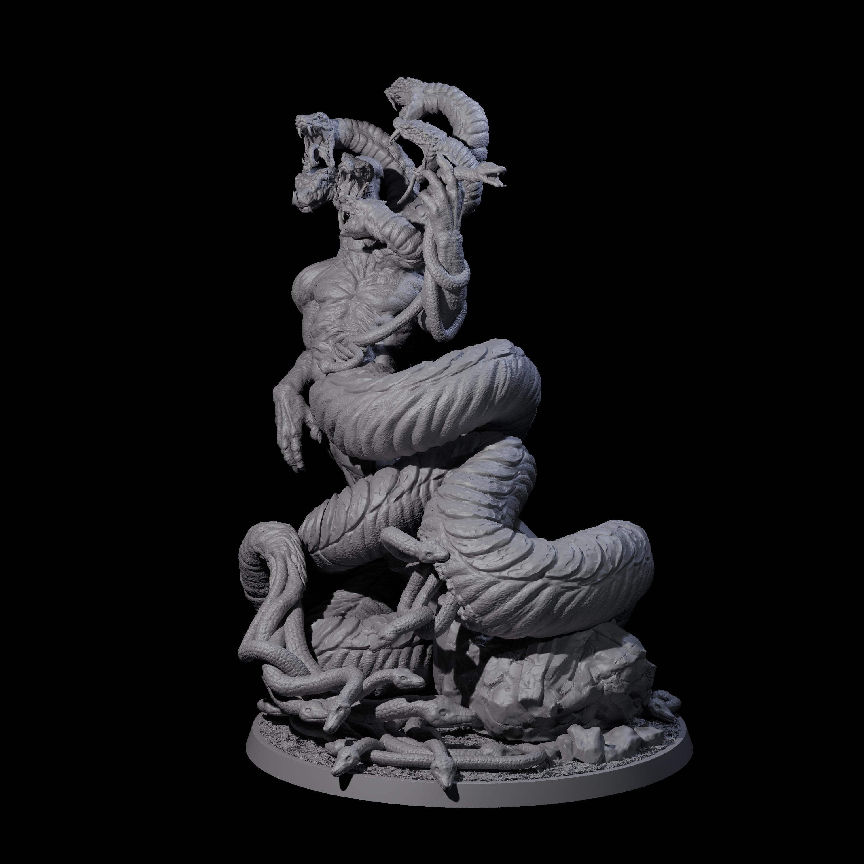 Multi-Headed Ouroboros Avatar Miniature for Dungeons and Dragons, Pathfinder or other TTRPGs