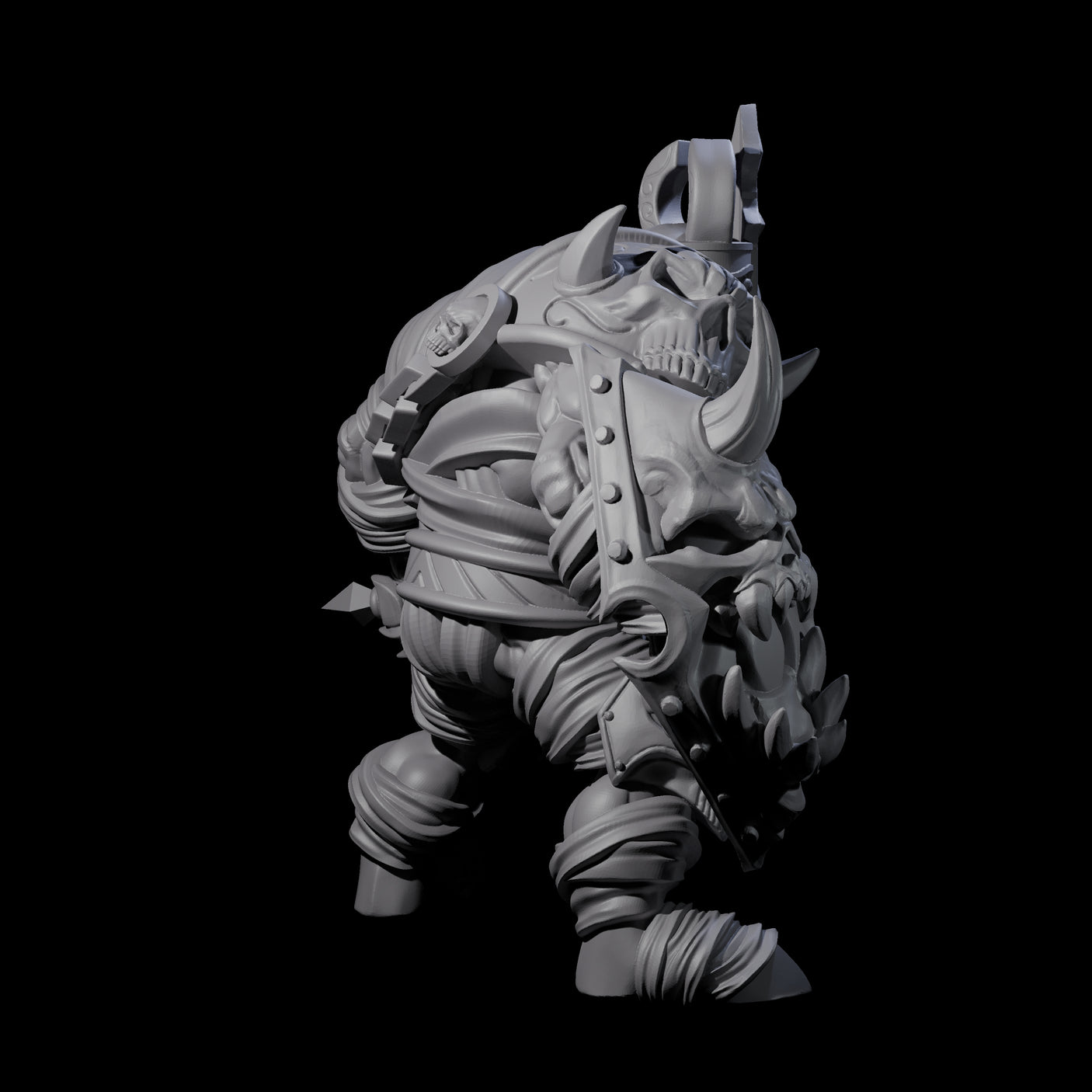Mummified Ogre King Miniature for Dungeons and Dragons, Pathfinder or other TTRPGs