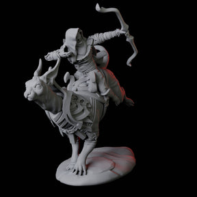 Mummy Skeleton riding a large sphinx A Miniature for Dungeons and Dragons, Pathfinder or other TTRPGs