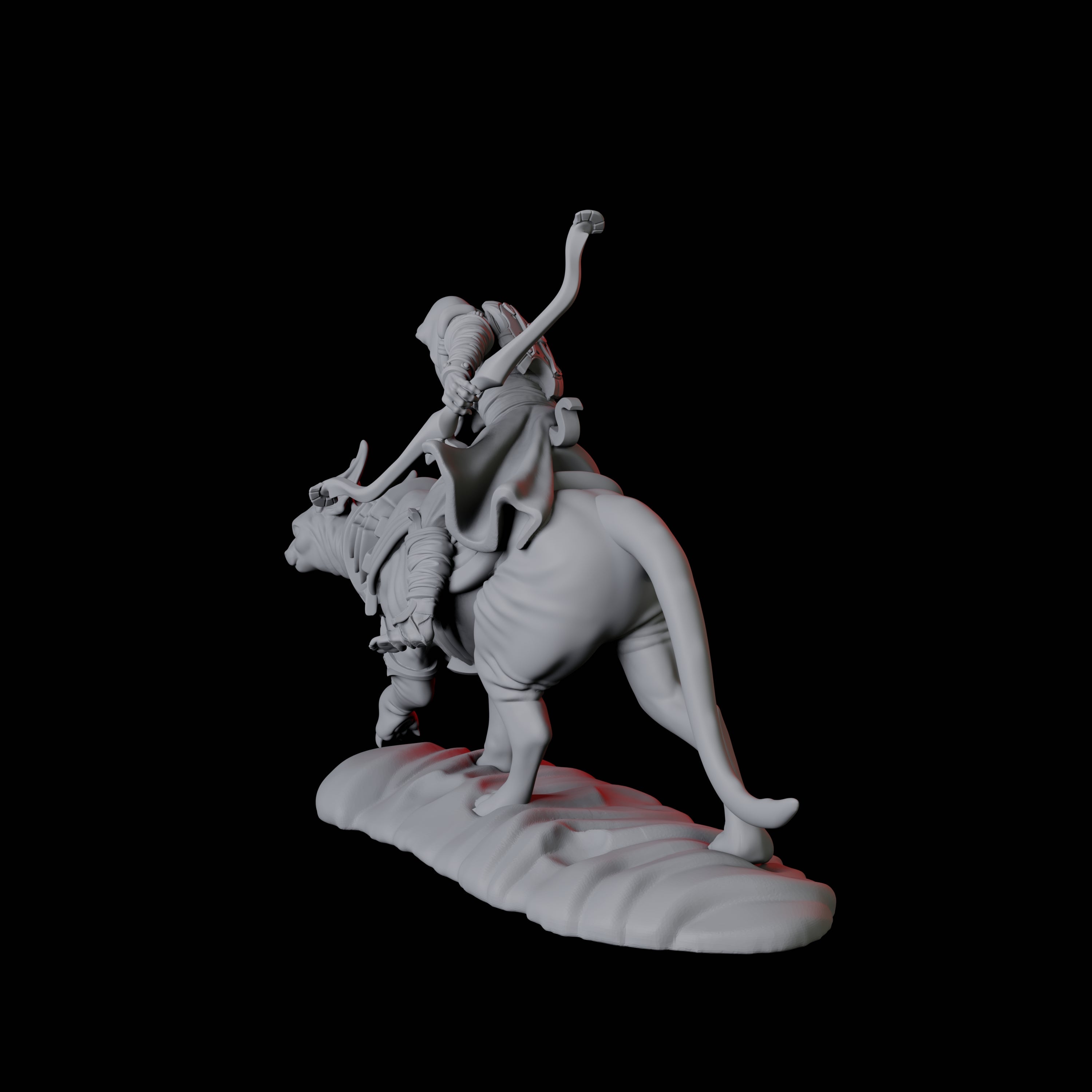 Mummy Skeleton riding a large sphinx D Miniature for Dungeons and Dragons, Pathfinder or other TTRPGs