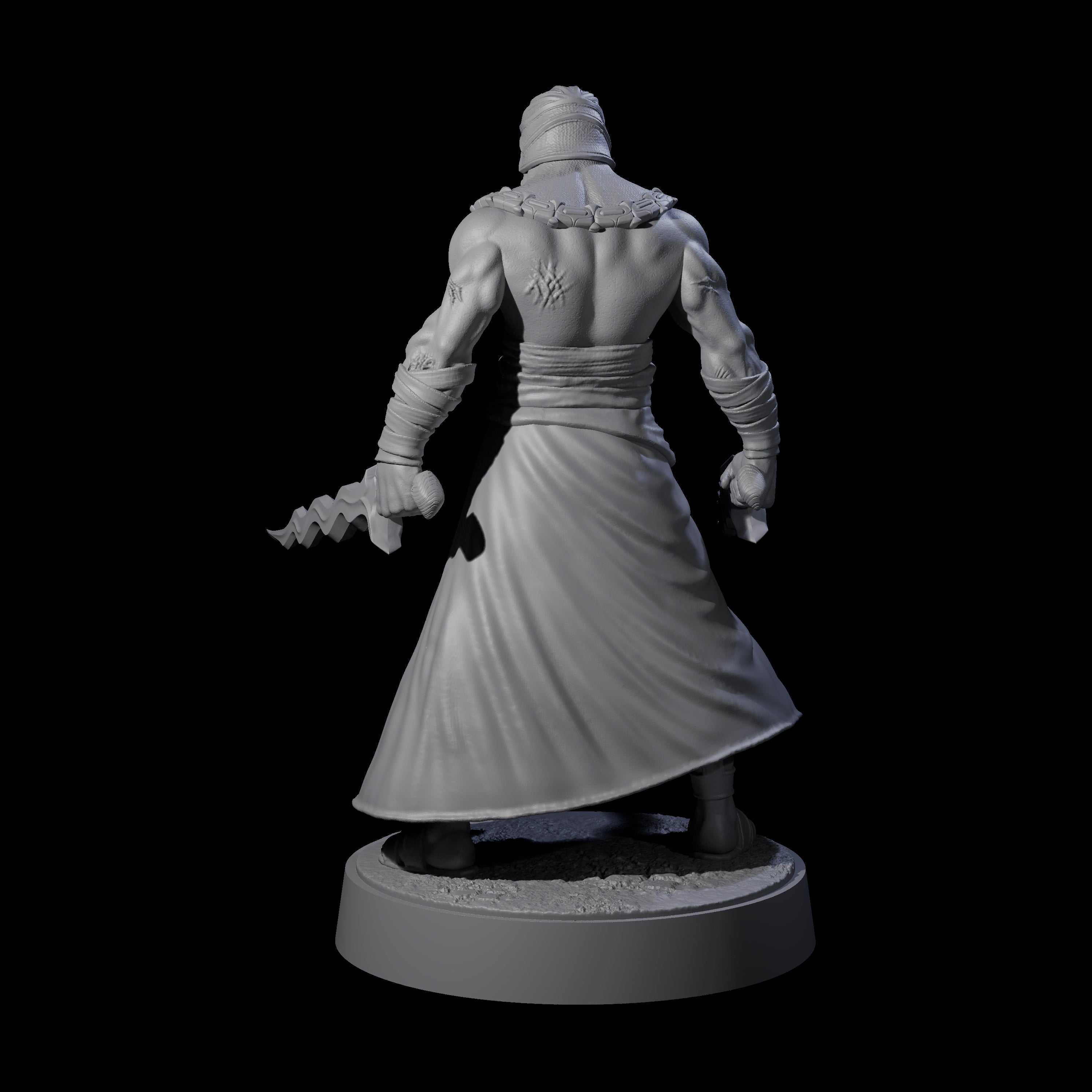 Muscled Death Cultist A Miniature for Dungeons and Dragons, Pathfinder or other TTRPGs