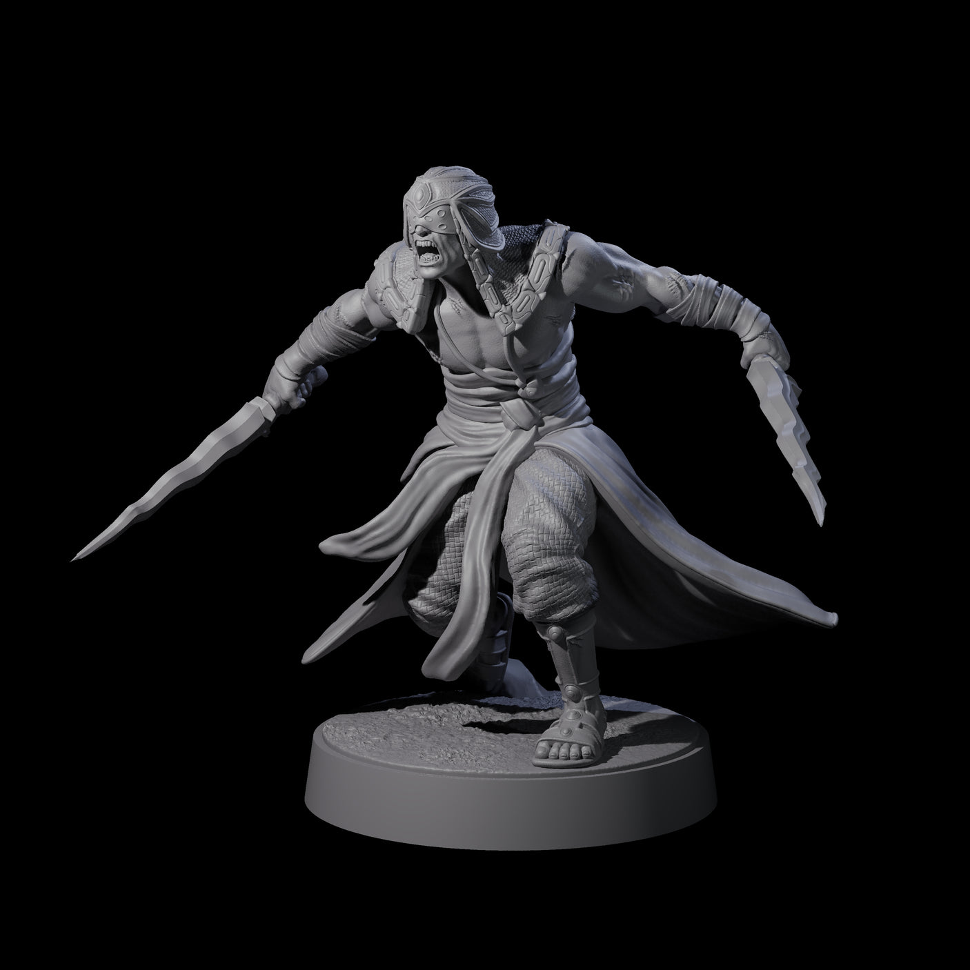 Muscled Death Cultist B Miniature for Dungeons and Dragons, Pathfinder or other TTRPGs