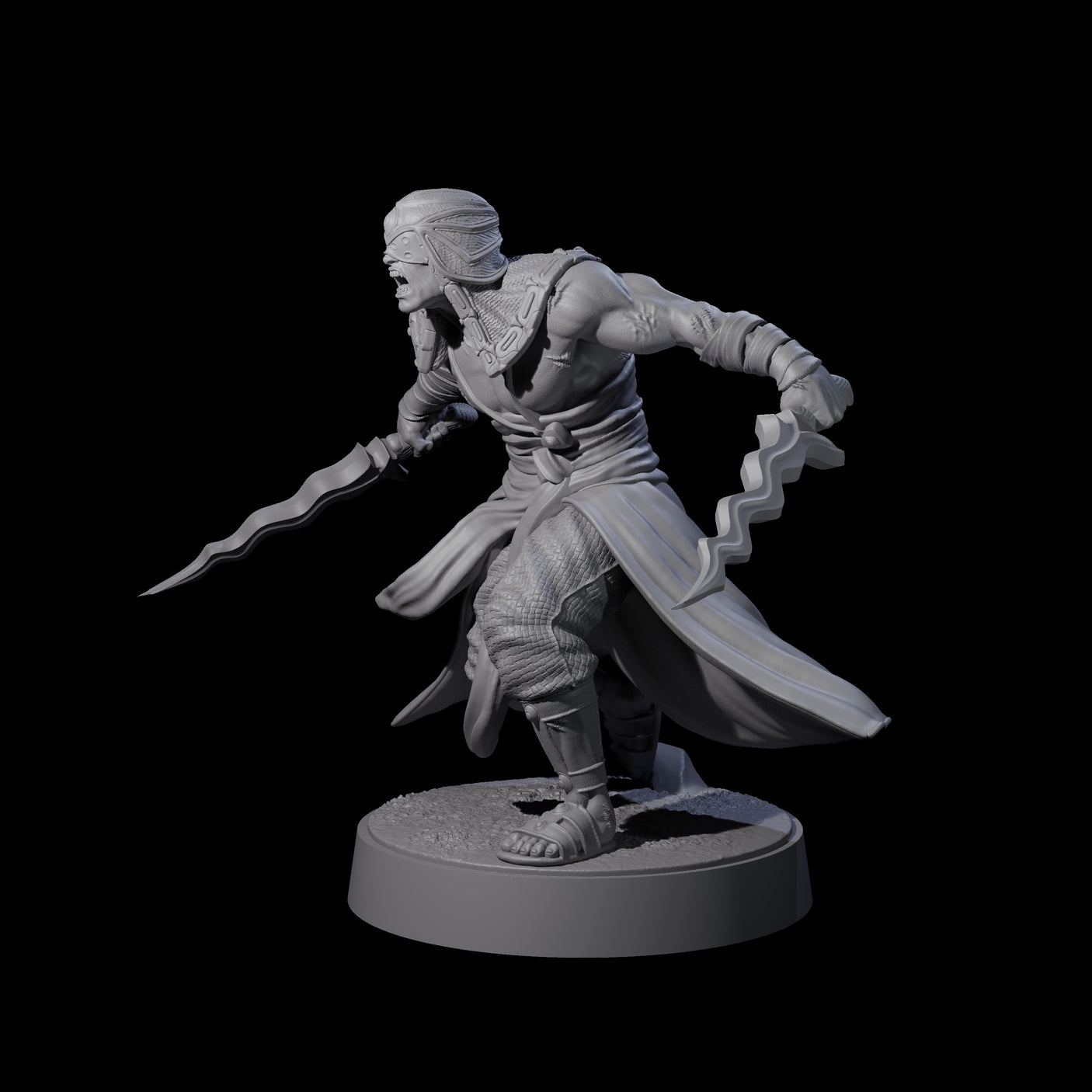 Muscled Death Cultist B Miniature for Dungeons and Dragons, Pathfinder or other TTRPGs
