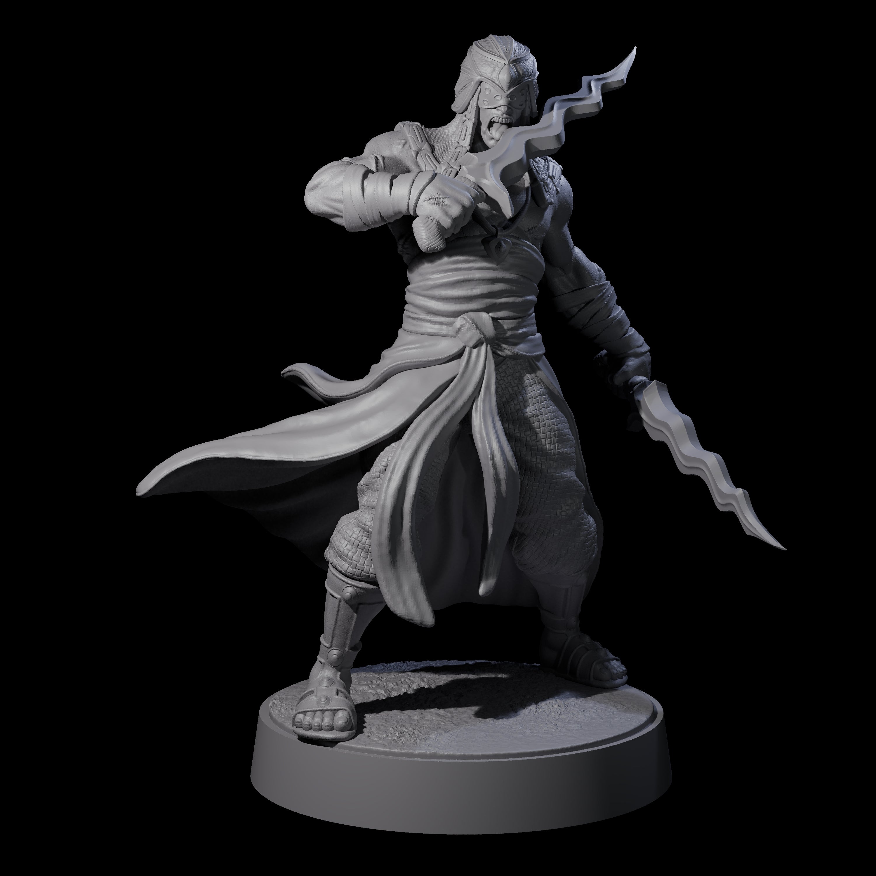 Muscled Death Cultist C Miniature for Dungeons and Dragons, Pathfinder or other TTRPGs